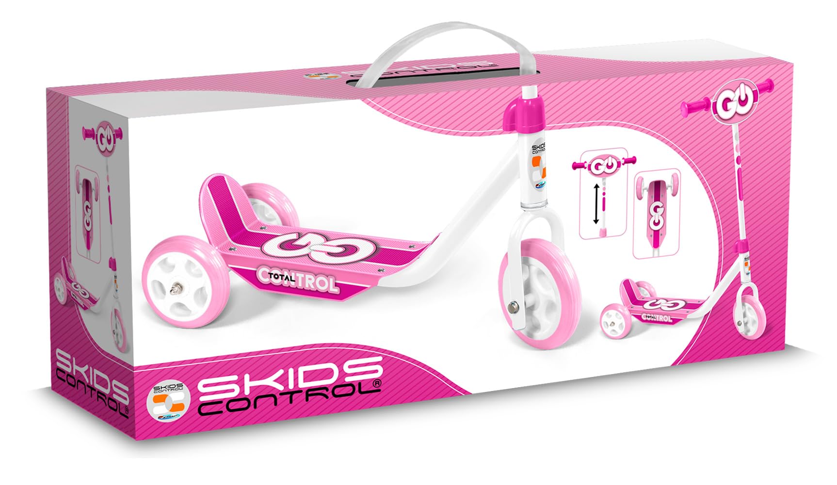 STAMP - SKIDS Control - Patinete de 3 Ruedas para niños Rosa