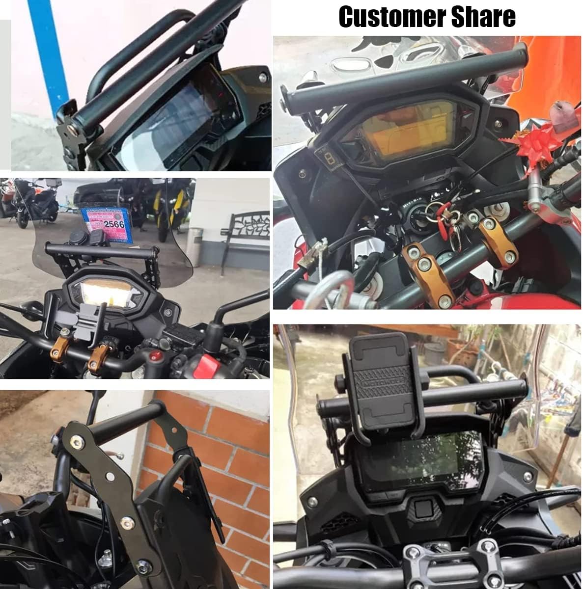 Motorcycle Windshield Mounts Mobile Phone Holder GPS Navigation Bracket for CB500X CB 500X CB 500 X 2017-2024, Enhanced Stability & Easy Installation