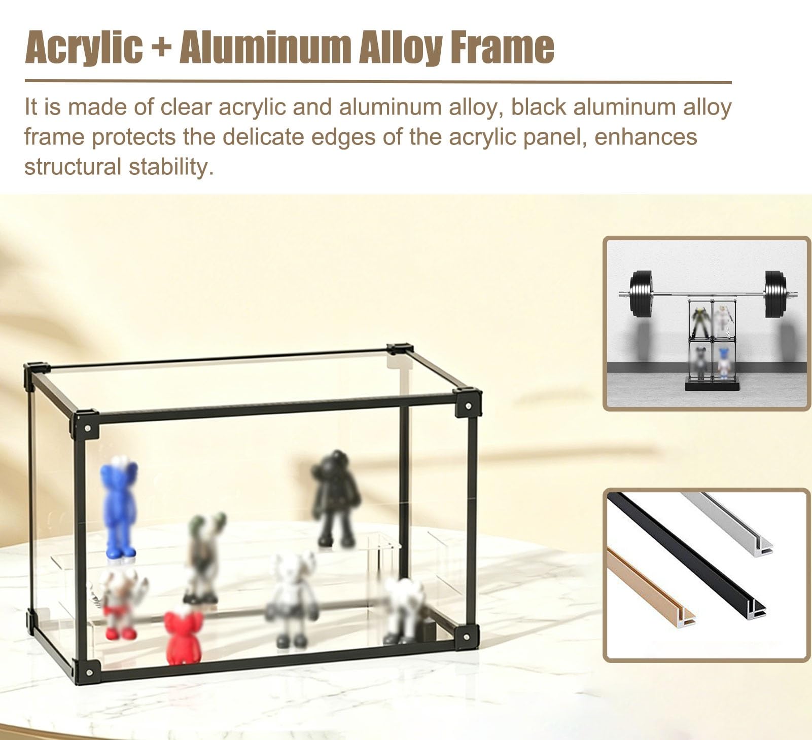 Vitrina de Acrílico Vitrina Acrílica para Colocar en Posición Vertical y Horizontal, Estuche Organizador Zapatos Prueba Polvo Puerta Magnética, Contenedor Guardar Figuras(30x20xH15cm/12x8x6in)
