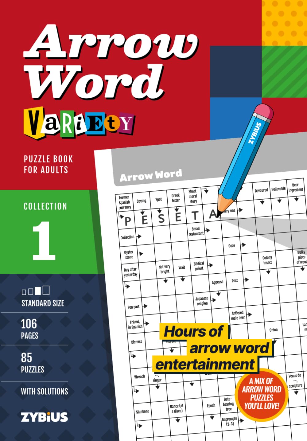 Arrow Word Variety - Puzzle Book for Adults - Collection 1