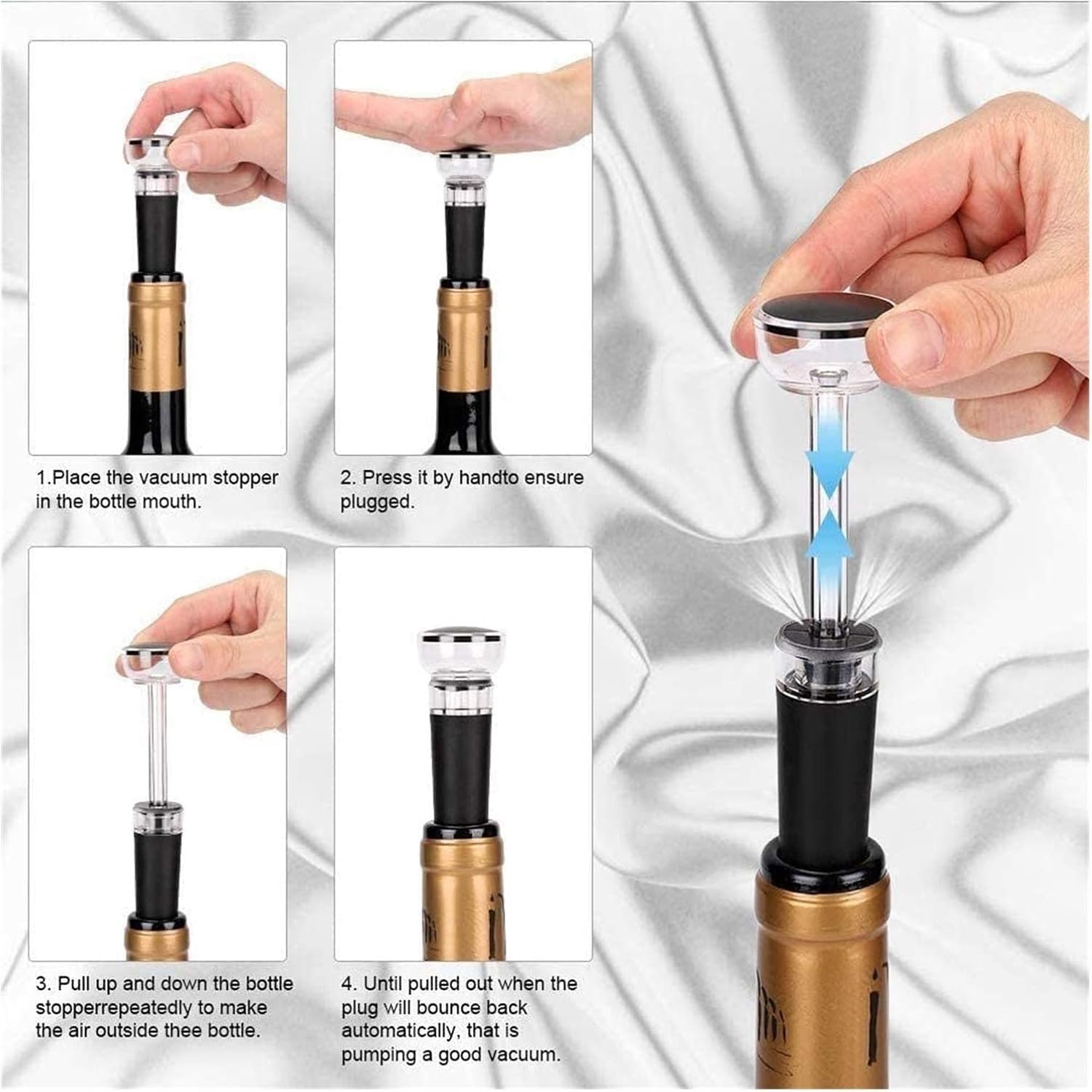 Electric Wine Opener Set Automatic Corkscrew Bottle contains Foil Cutter Stopper with Time Mark and Aerator Pourer for Party Dating 4-in-1 Gift