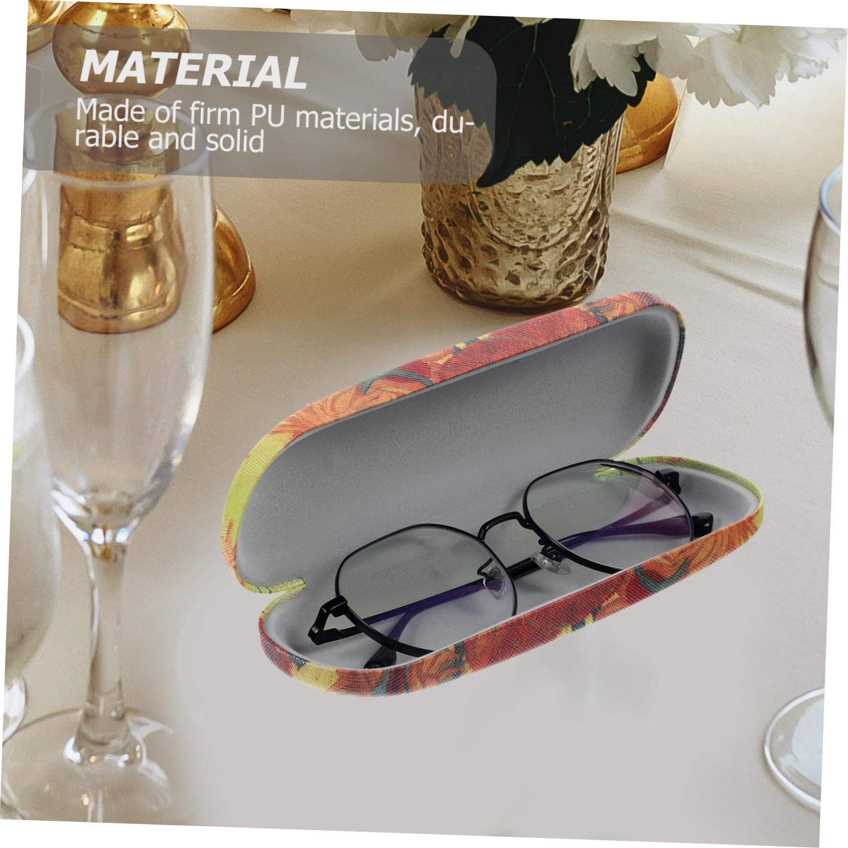 Brillenetui Brillenaufbewahrung Fall Brillen-organizer Gläser Faltbar Sonnenbrille Reisen Gänseblümchen Sonnenbrillen Brillenlager Pu