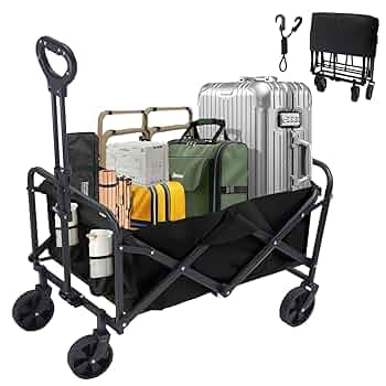 ☆キャリーワゴン 折りたたみ式カート アウトドアキャンプ 大容量120L Amazon.co.jp: 【movement store 】アウトドアワゴン 大容量