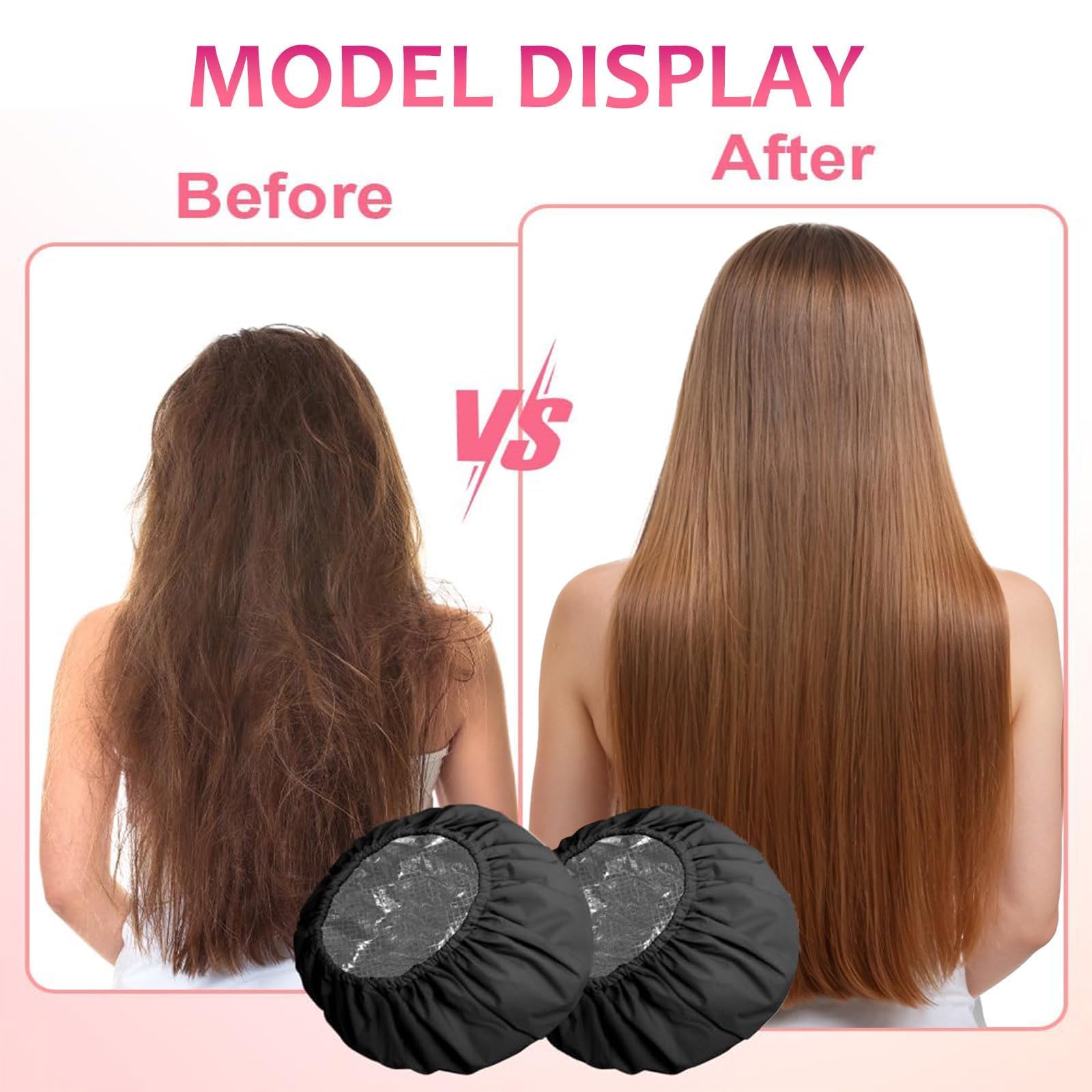 JOOTUEPO 2 Pack Tin Foil Hair Heat Cap, Heat Caps Deep Conditioning Hair Caps, Double Layer Hot Oil Hair Treatment Heat Caps - Image 3