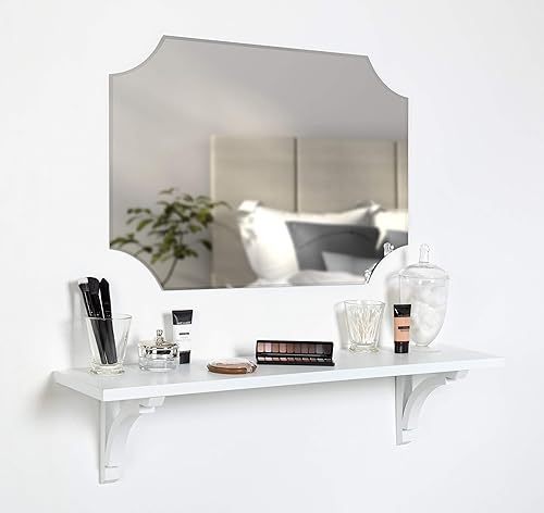 Miniatura 5 de Kate and Laurel Corblynd - Estante de pared tradicional de madera, 36 pulgadas, color blanco