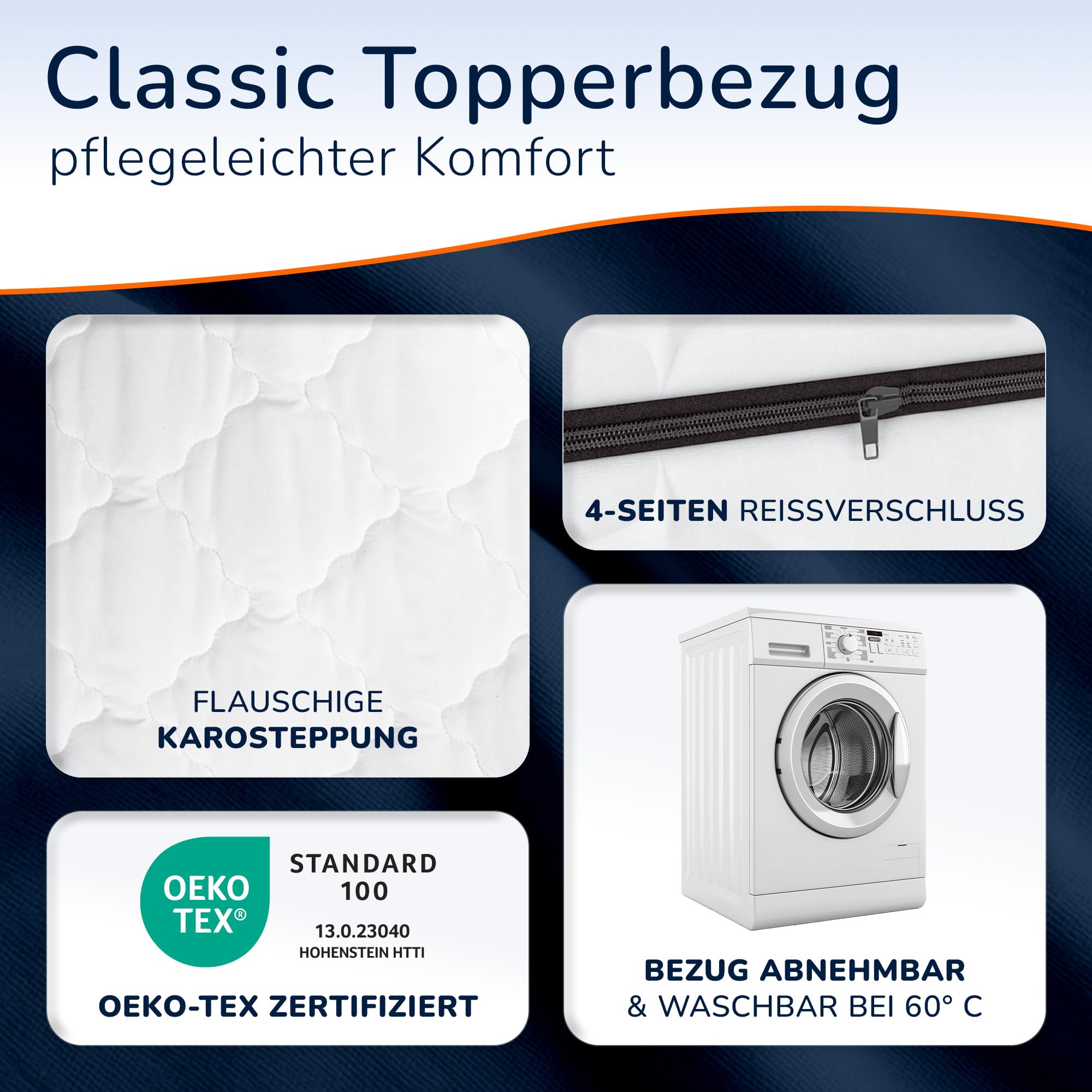 MSS e.K. Kaltschaum-Matratzentopper 200 x 200 cm - 10 cm Dicke Matratzenauflage | Matratzenschoner | Designed und produziert in Deutschland | Oeko-TEX Zertifiziert