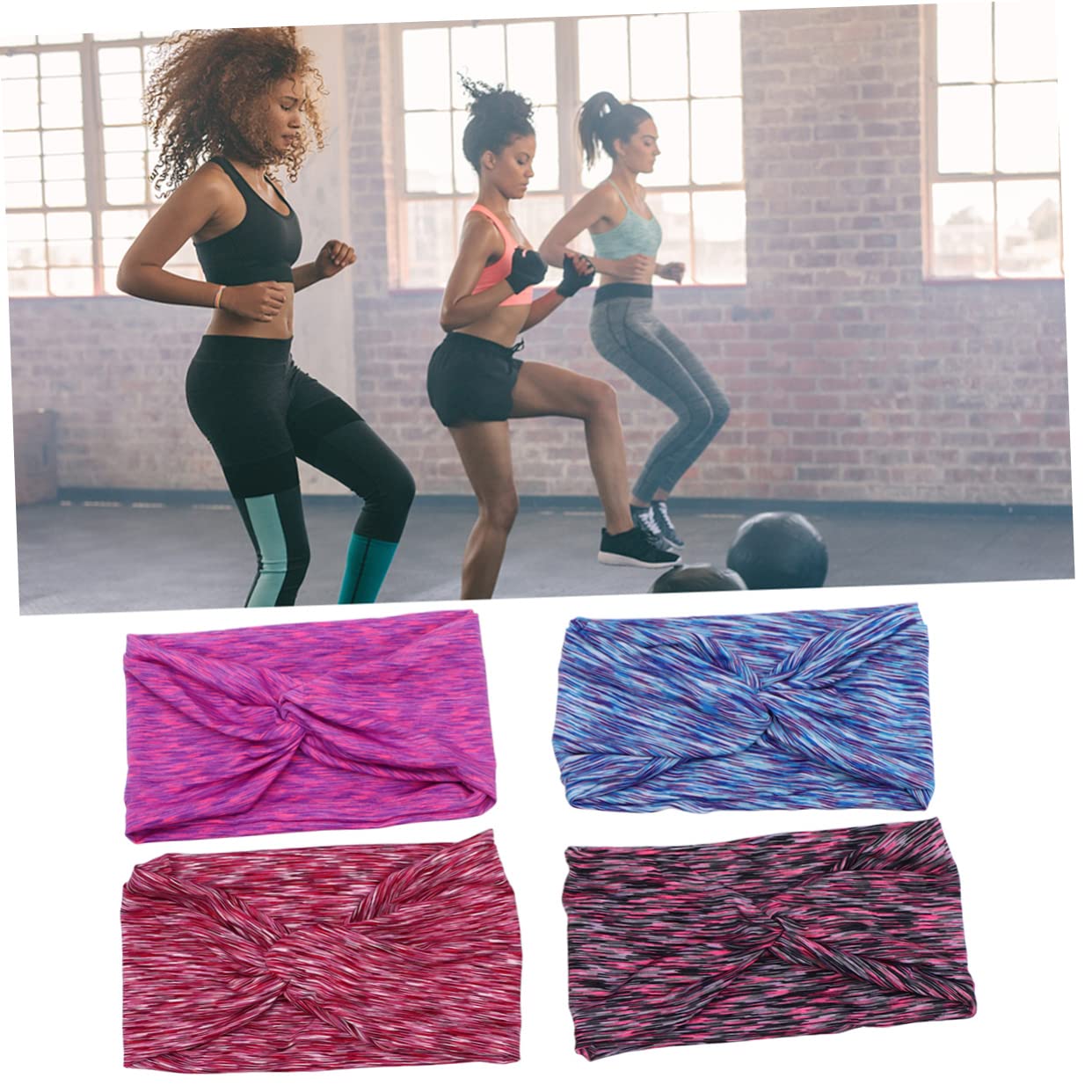 Sosoport 12stücke Teiliges Elastische Schweißabsorbierende Haarbänder Leuchtenden Farben Für Yoga Und Outdoor-aktivitäten Schnelltrocknend Und Atmungsaktiv