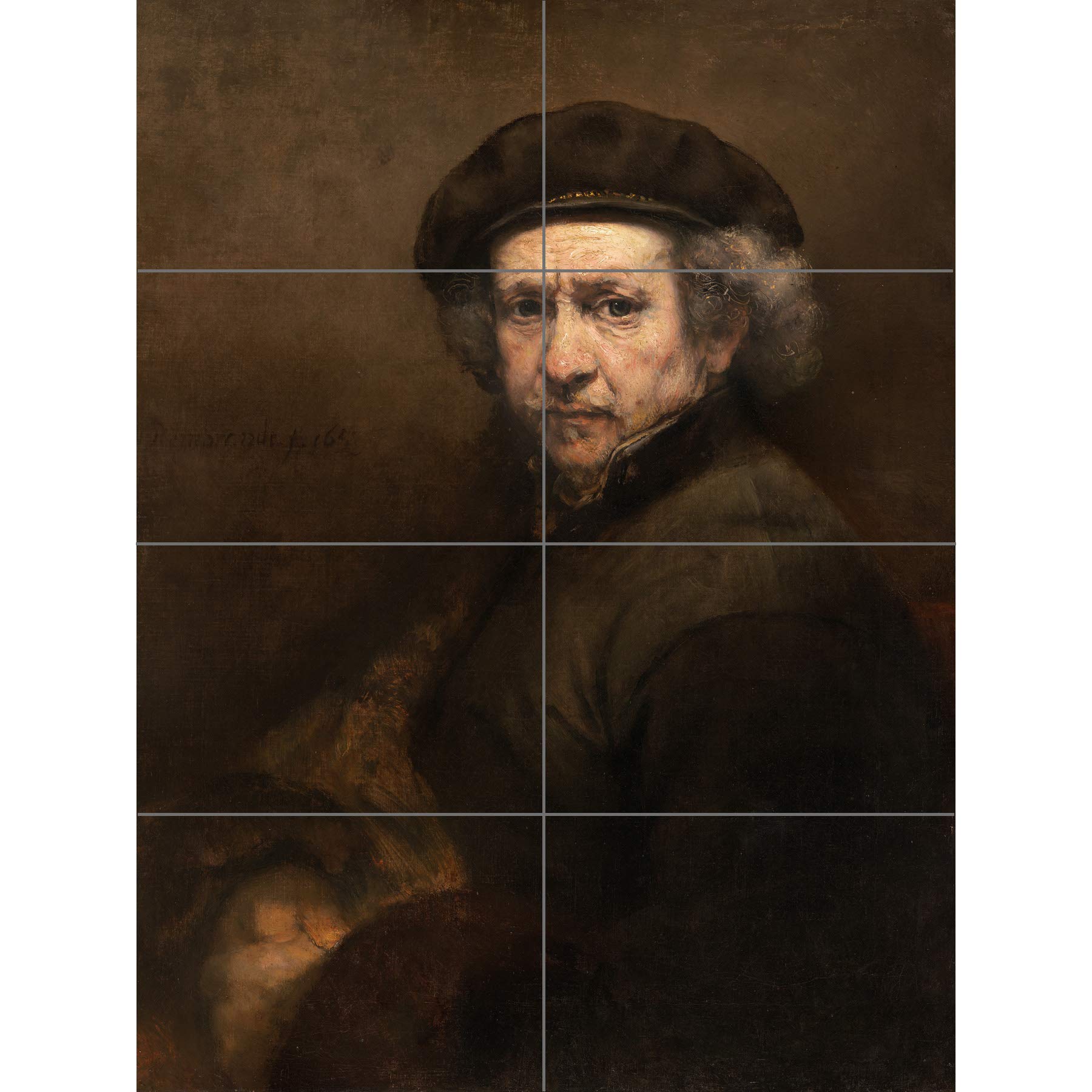 Artery8 Rembrandt Self Portrait XL Giant Panel Poster (8 Sections)
