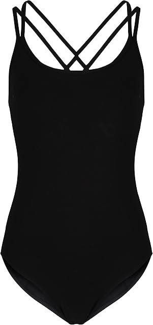 Women's Black Dance Leotard - Cotton | DL013