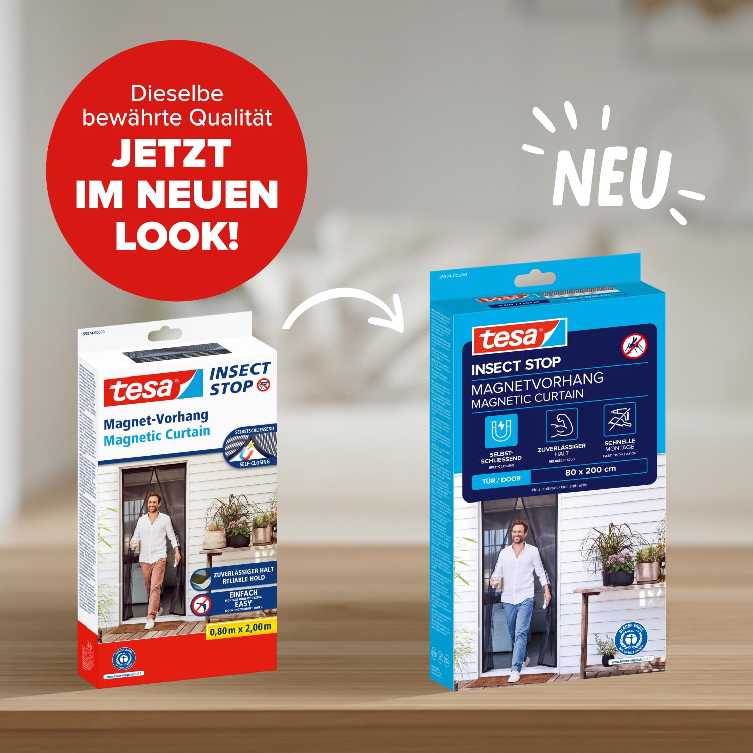 tesa INSECT STOP Magnetvorhang - 2,0 m x 0,8 m - Anthrazit – Ansicht 2