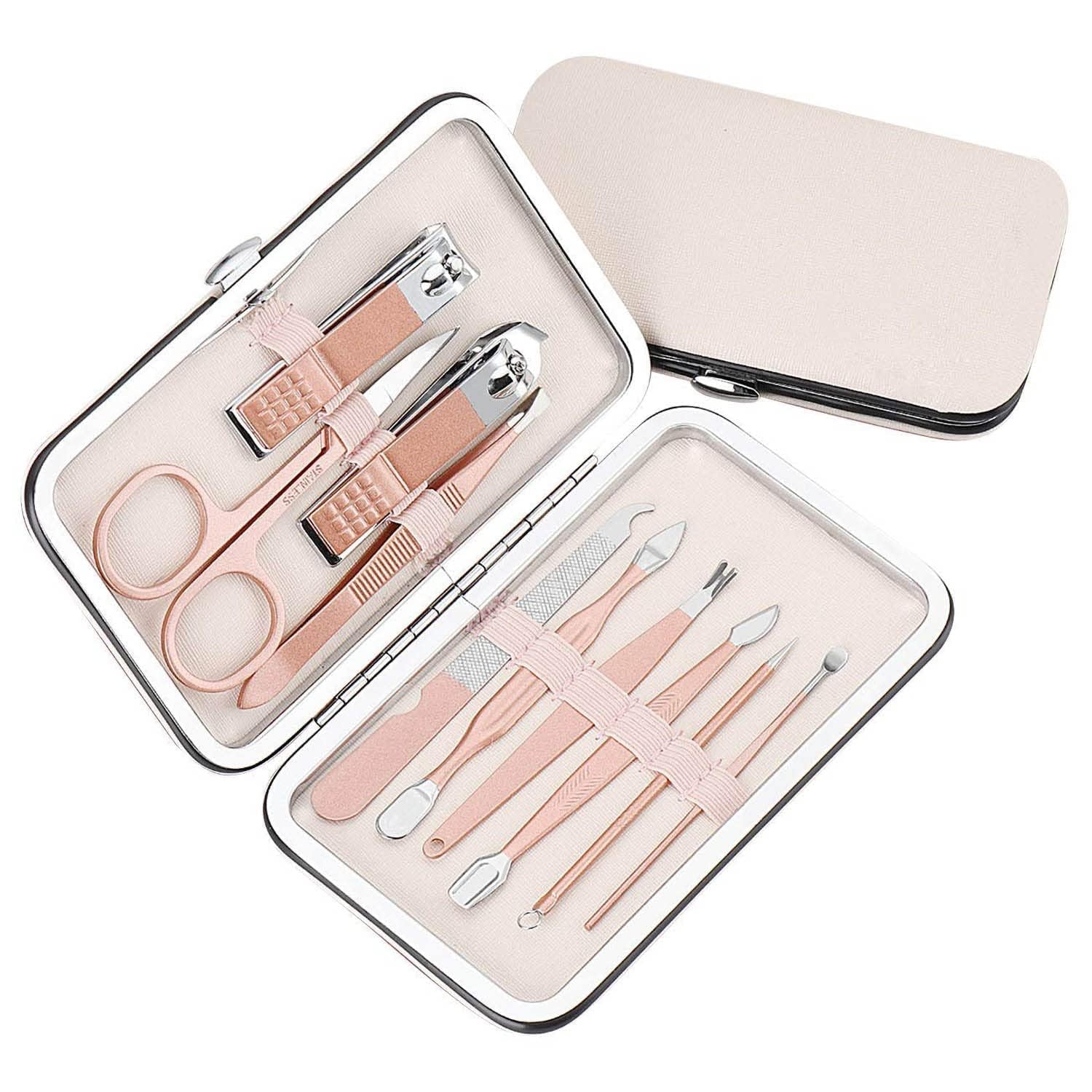 Manicure Kit,Stainless Steel Professional Manicure Set, pedicure Set, Nail Clipper, Manicure Pedicure kit for women and Men,Perfect Gifts for Women and Men (Multi-Color) (10 in 1) 1