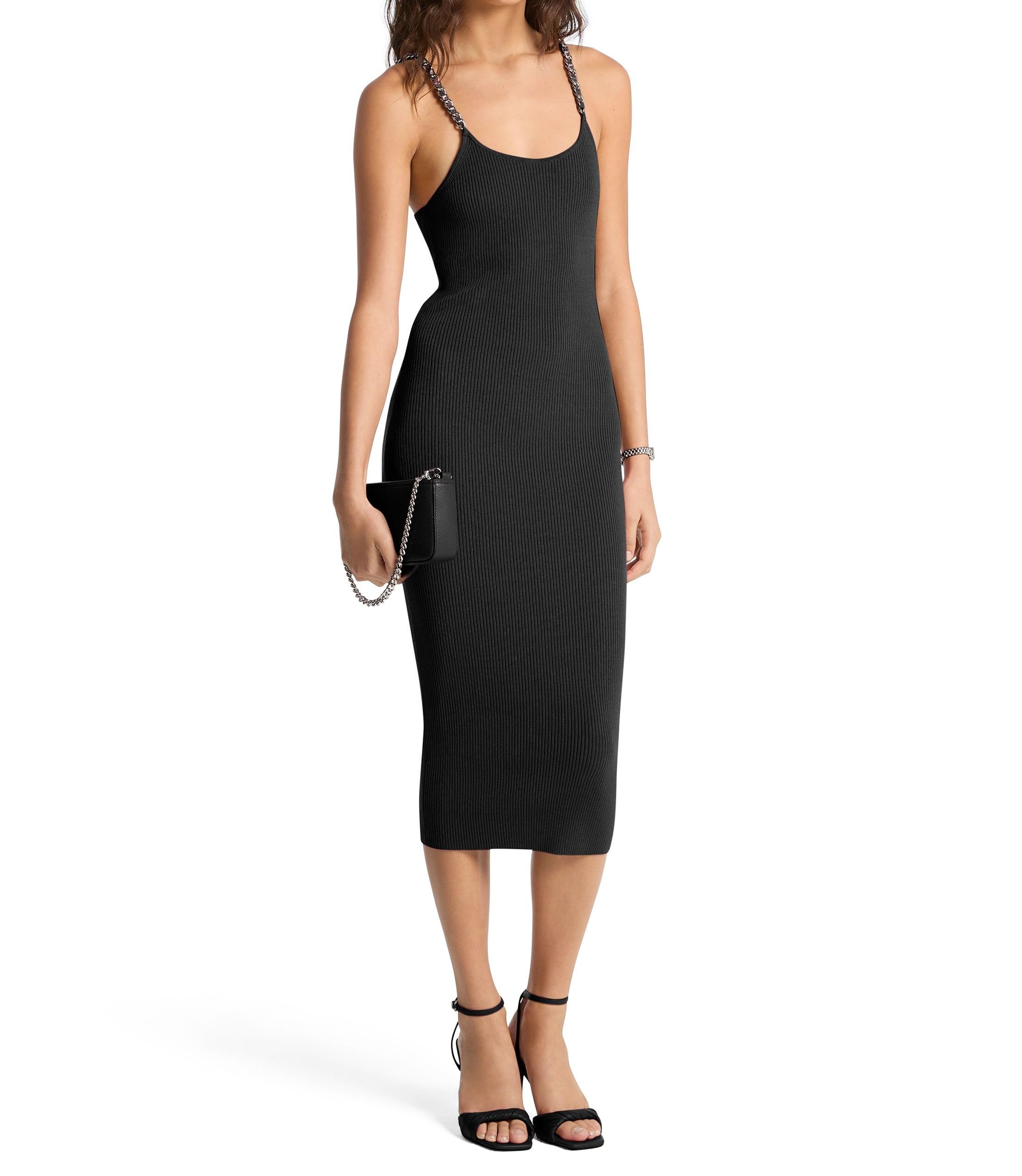 Michael Kors Women's Chain Strap Midi Dress