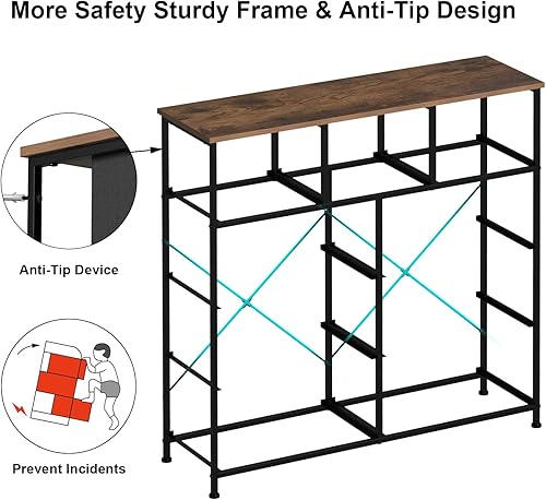 Miniatura 7 de Tohomeor Cómoda con Cajones para Dormitorio Cómoda de Cajones de Tela para Closet, Cuarto de Bebé, Entrada, Perchero de Pie, Soporte de TV para Sala