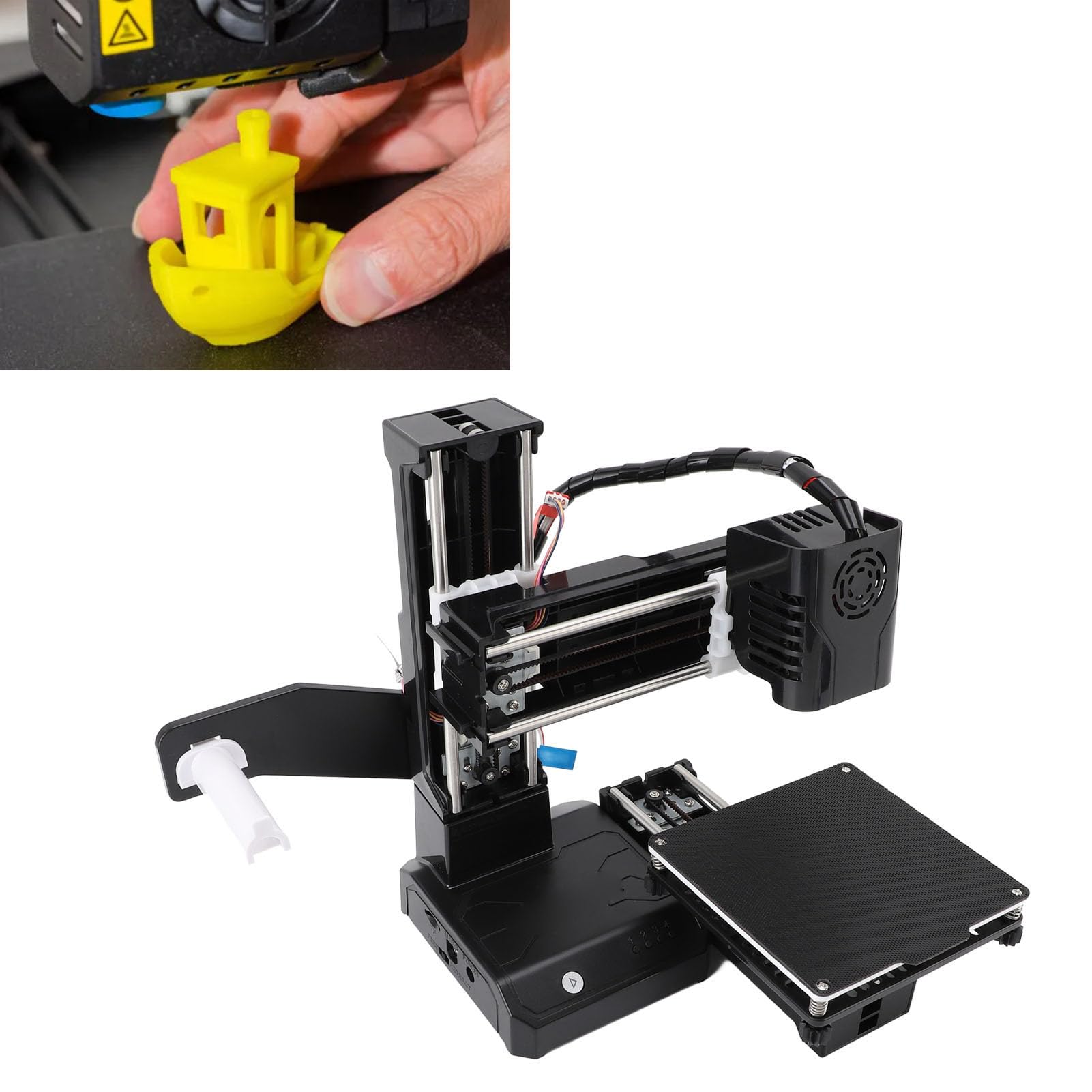 Generic Stampante 3D da 40 Mm/s, Macchina da Stampa 3D, Stampante con Stampa Automatica con un, Estrusore 230°C, Filamento TPU PLA da 1,75 Mm, (Spina europea)