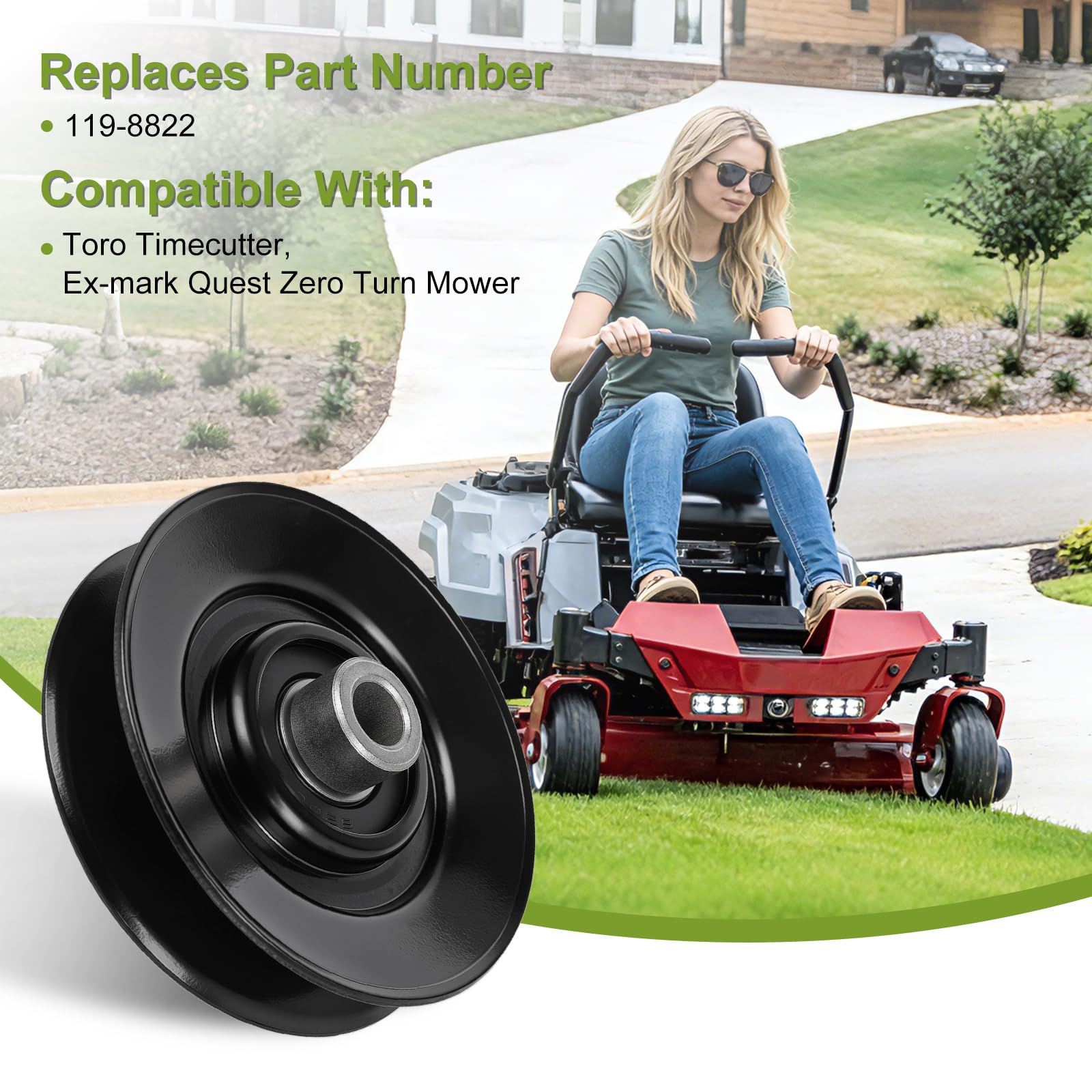 Amazon.com : AOIT 119-8822 Idler Pulley Compatible with Ex-Mark