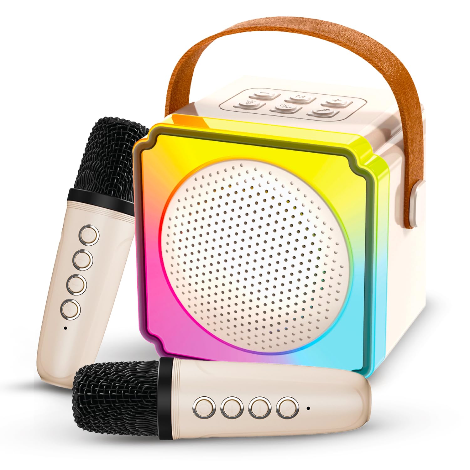 Wembley Kids Karaoke Speaker| with 2 Wireless Microphones| Portable Bluetooth Sing-Along Jamming Machine with LED Lights| Rechargeable Speaker with 5 Voice Modes| Ideal for Party, Picnic-picture-13