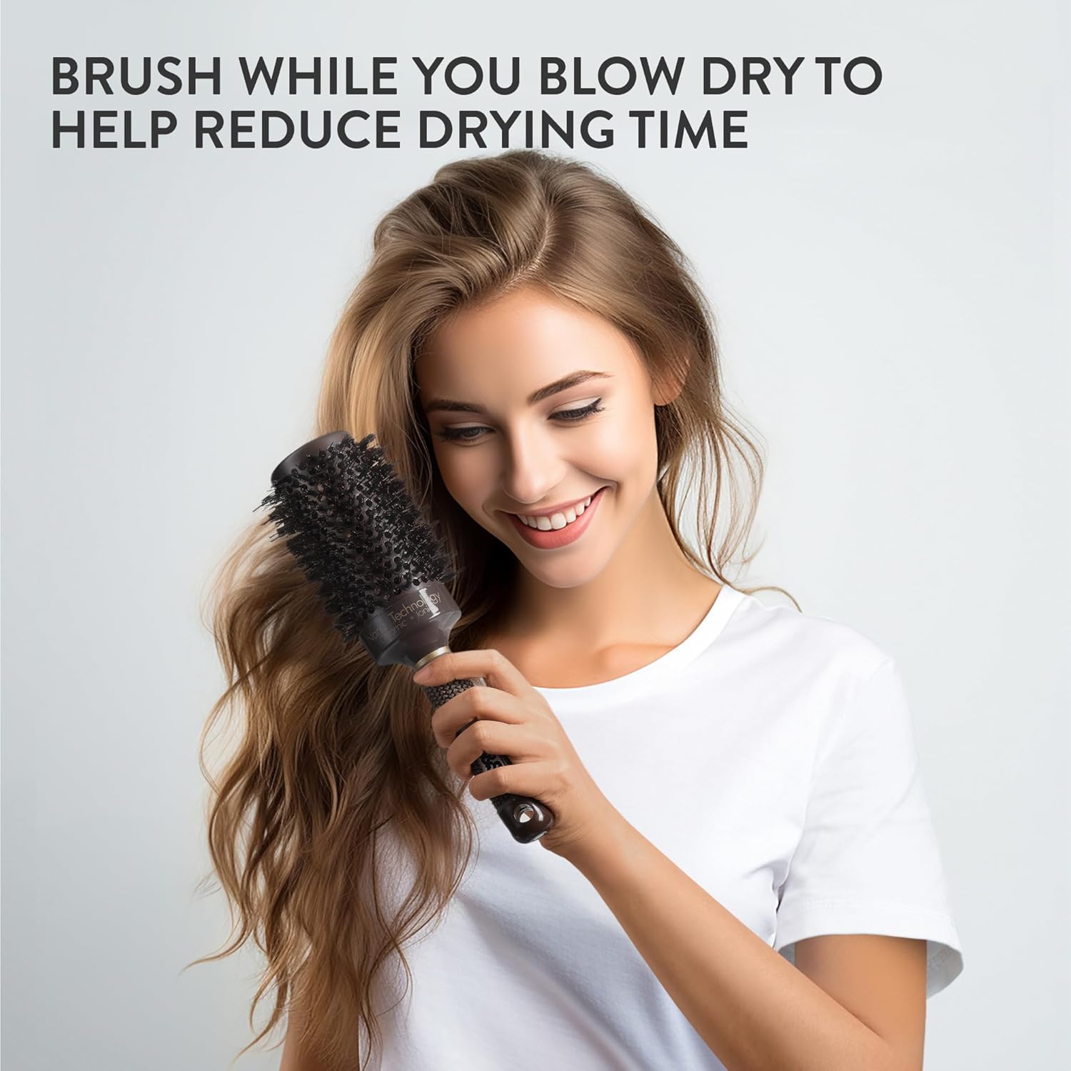 Nano Best Ceramic Round Brush For Blow Drying H&S Round Brush For