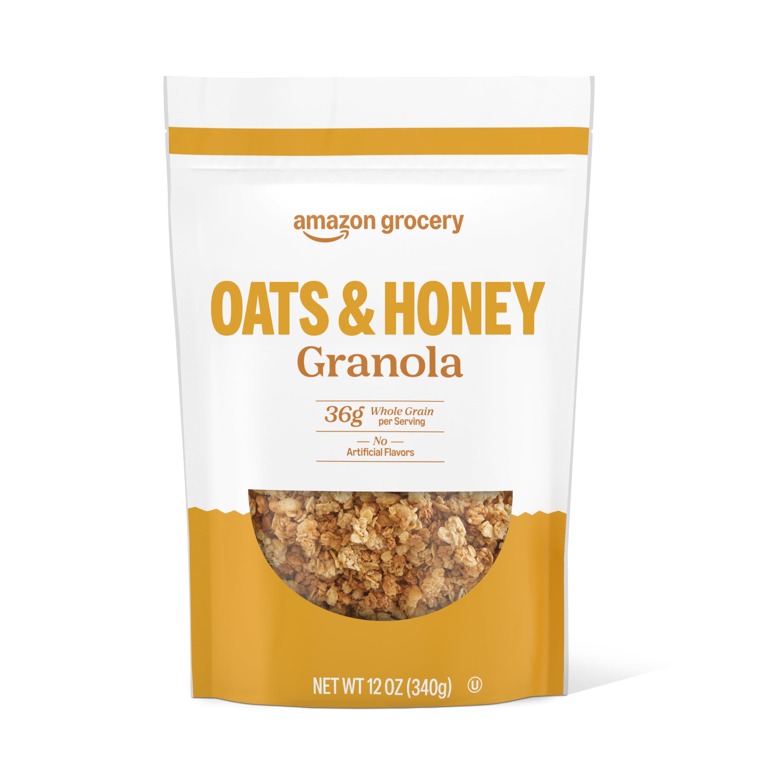 Amazon Grocery, Oats & Honey Granola, 12 Oz