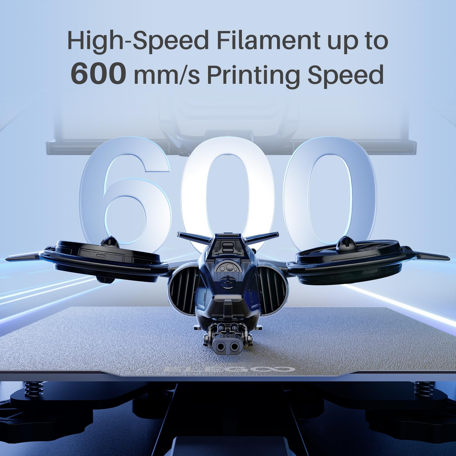 ELEGOO Pakiet 8 szpulek filamentu RAPID PLA+ 250g 1,75 mm, 8 kolorów filamentu do drukarki 3D, wysoka prędkość druku 30-600 mm/s, dokładność wymiarowa +/- 0,02 mm, 8 szpulek po 250g
