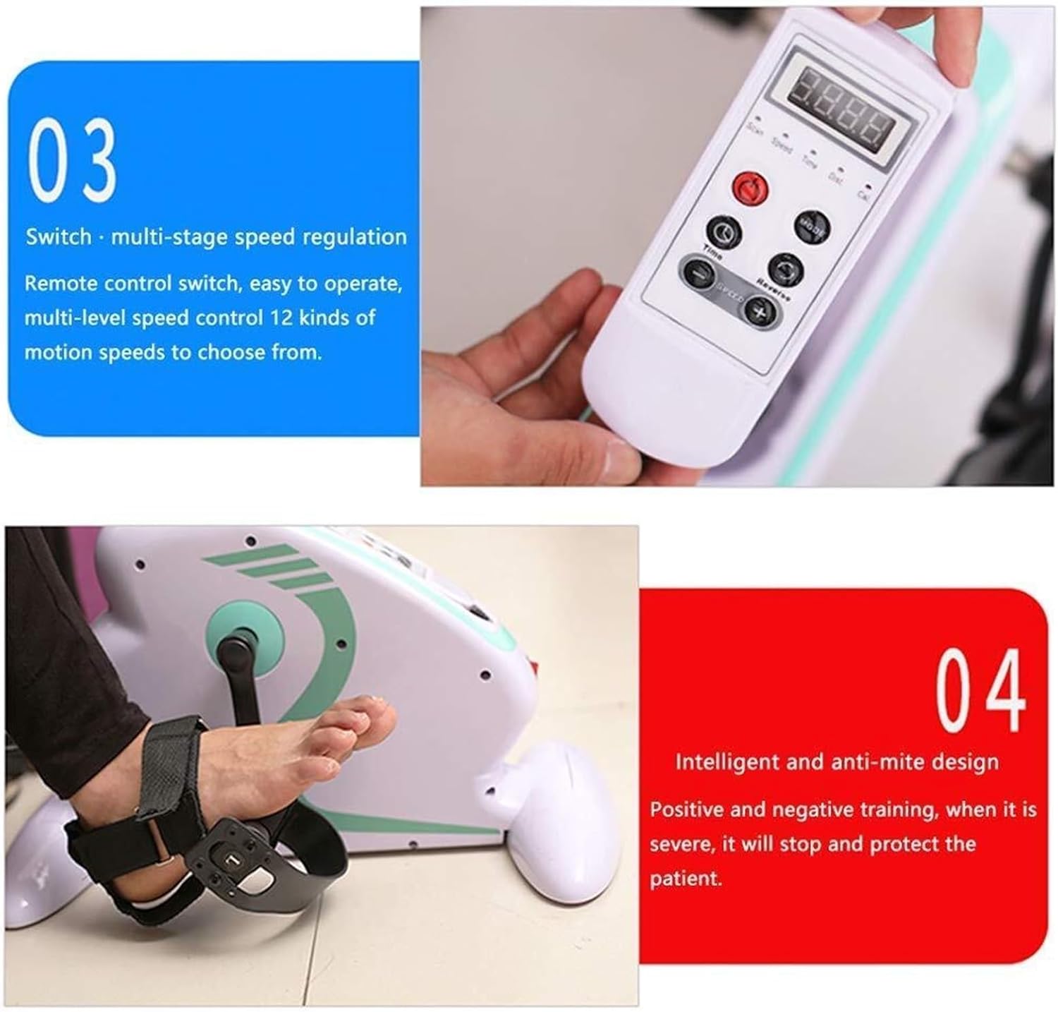 Electric Pedal Mini Rehabilitation Machine Electric Mini Pedal Exerciser,Arm Leg Trainer Seniors Rehabilitation Fitness Cycle Equipment Mini Exercise Bike Stepper