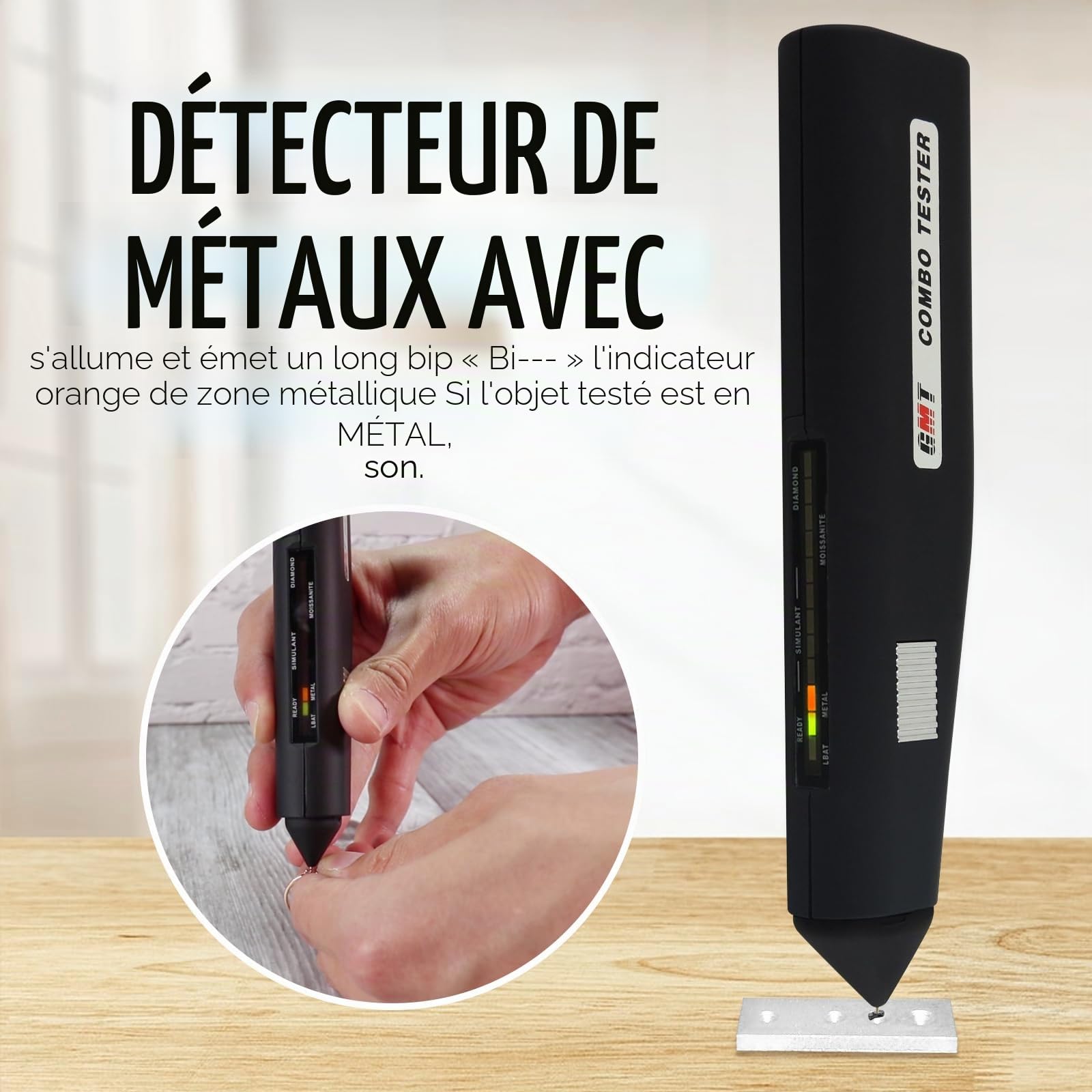 Professional Kit de Testeur de Bijoux à 2 Points - Test Précis de Diamants, Moissanite, Métaux et Pierres Précieuses - Dispositif de Test de Haute Précision pour Bijoutiers Débutants et Experts