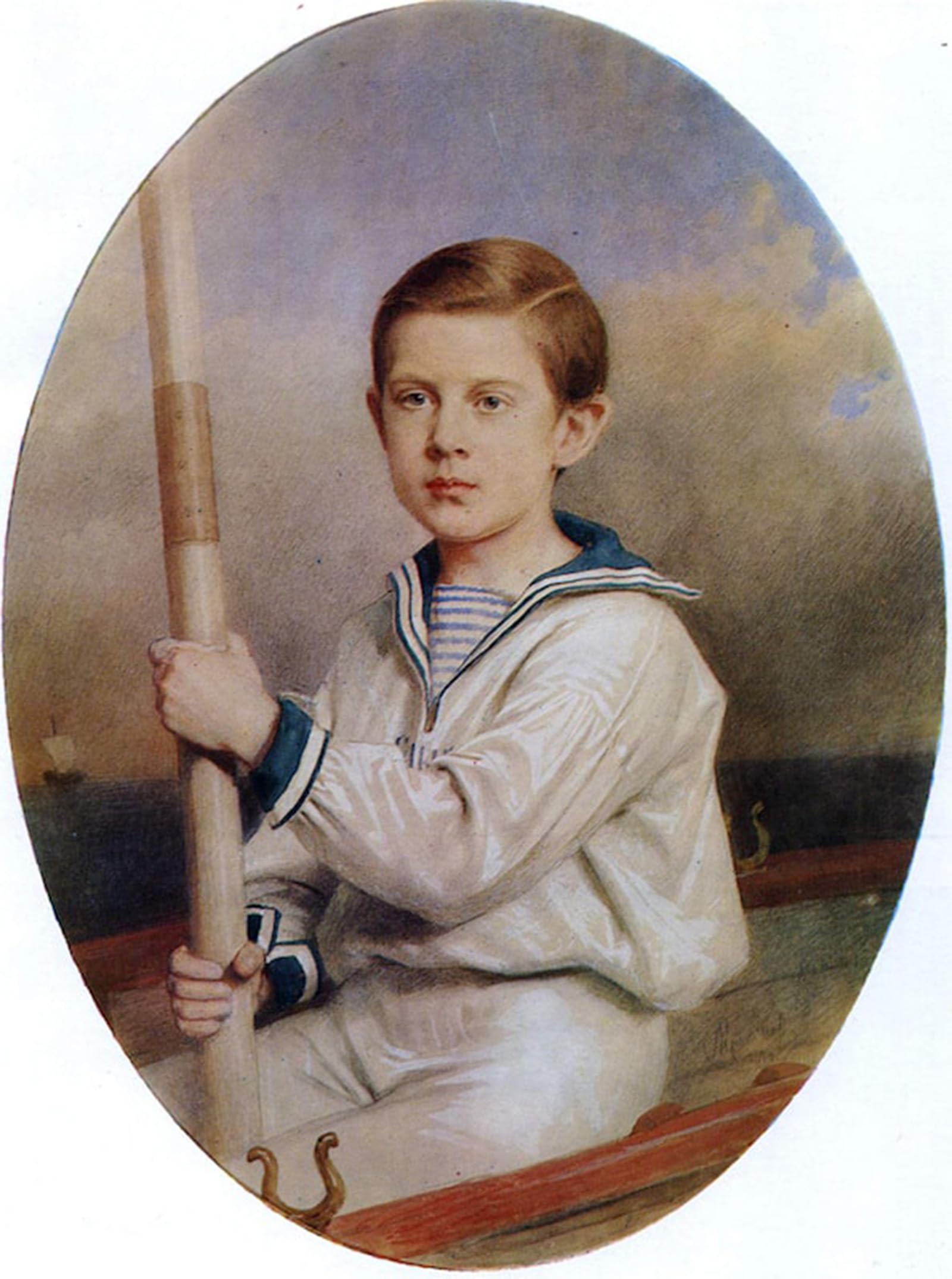 POSTERIIk Famous Animal Posters Vintage Picture Portrait of a Boy in Sailor's Suit by Ivan Nikolaevich Kramskoy Modern Wall Decor for Home Decor 60x90cm