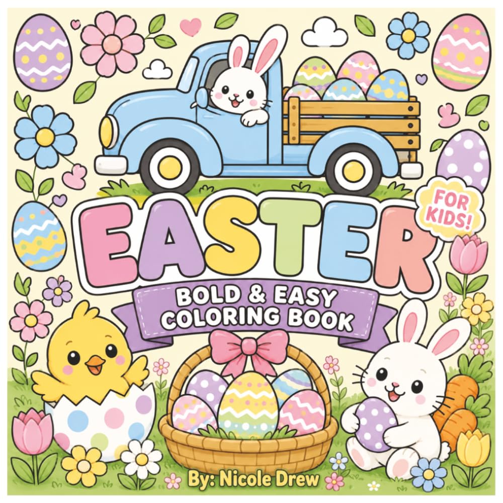 Easter Bold and Easy Coloring Book (Holiday Fun Coloring Series)