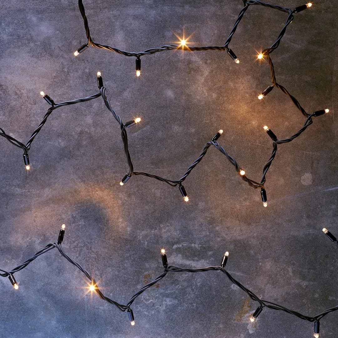 Oświetlenie Świąteczne LED, PVC, Czarny, 20M, Ciepłobiały, 400 Źródeł Światła
