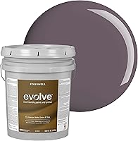 Vista 65 de EVOLVE Pintura e imprimación para interiores, cáscara de huevo (blanco alabastro), 1 galón, cobertura de una capa, excelente oculto, bajo contenido