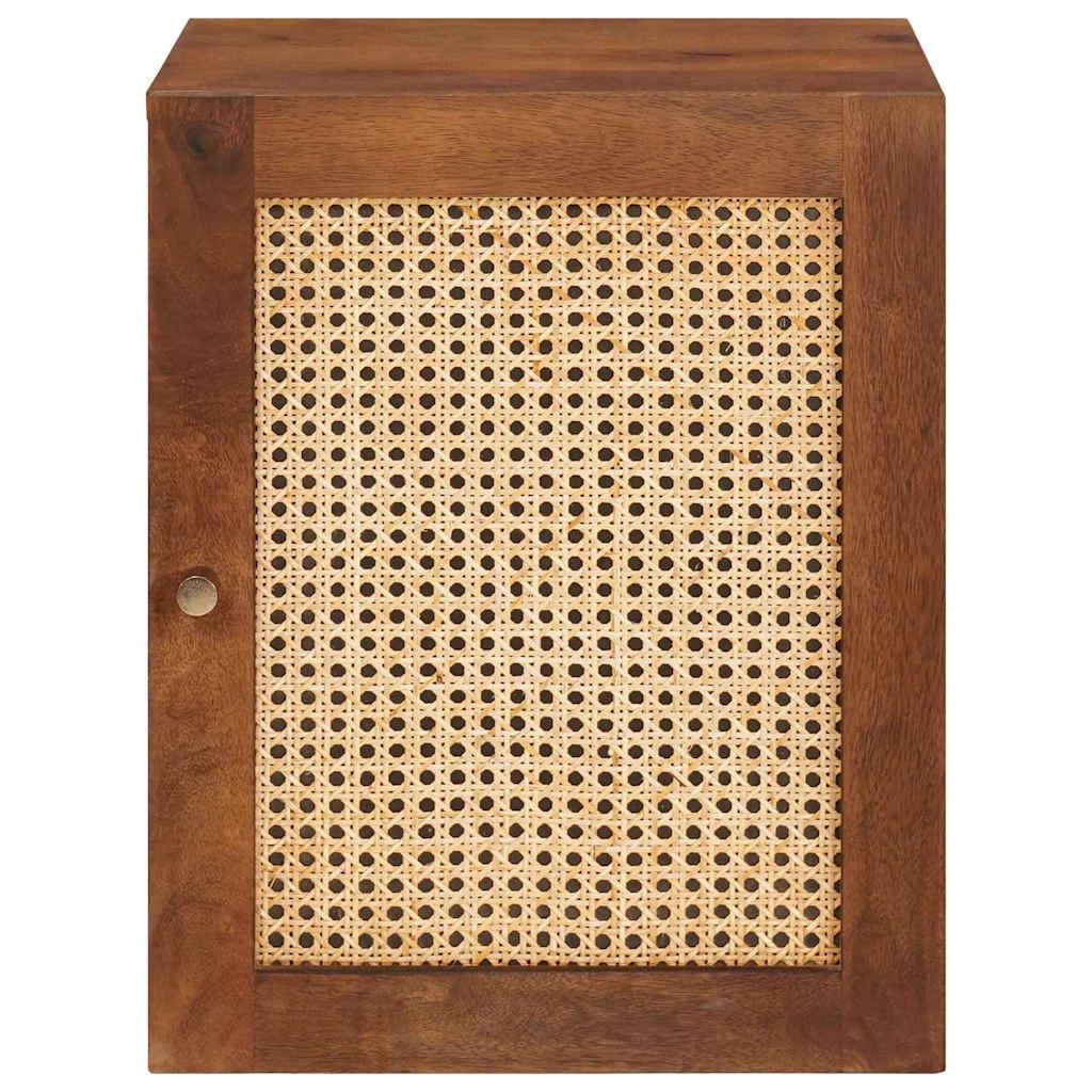 Tocador de baño marrón 38 x 33,5 x 48 cm de material de madera con puerta y 2 estantes, diseño moderno, duradero y ahorra espacio para aseo de invitados, lavadero y baños pequeños