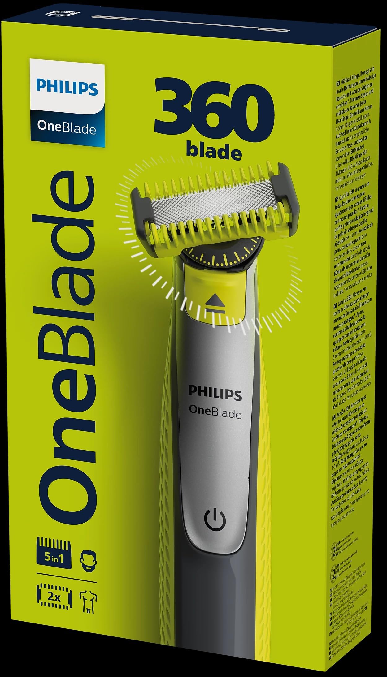 PHILIPS ONEBLADE 360 Elektrorasierer QP2730/20 5-in-1-Kamm