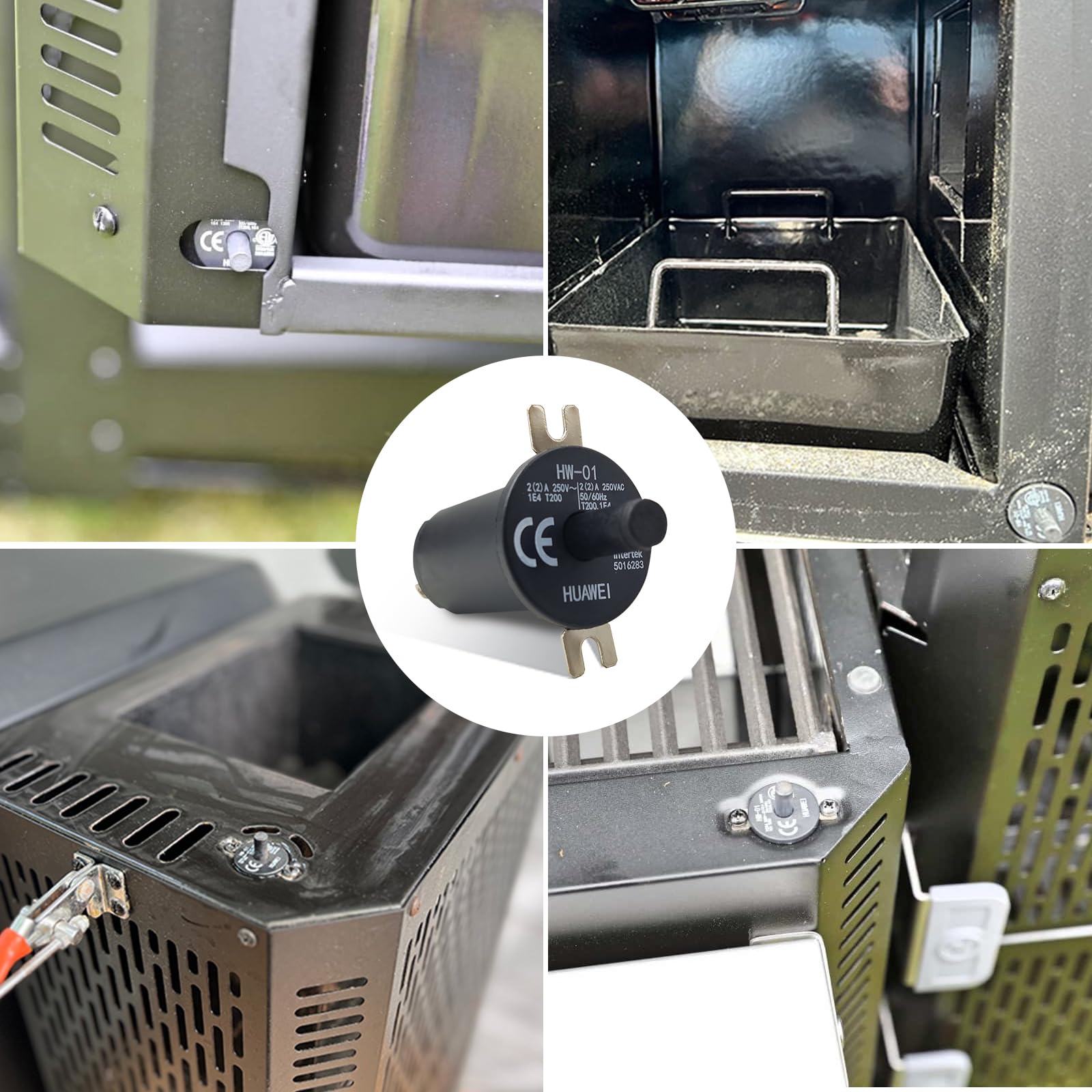 Paquete de 3 piezas de repuesto para interruptor de tapa/puerta para Masterbuilt Gravity Series 560/800/1050 XL Digital Charcoal Grill & Smoker 6