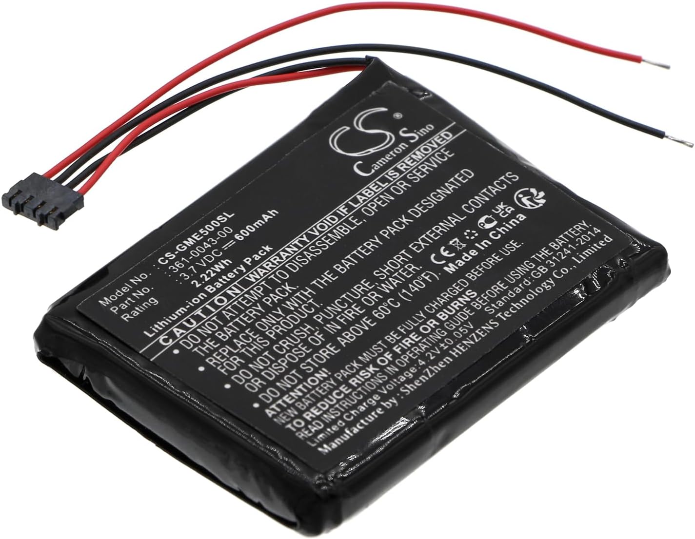 Replacement Battery for Edge 820 Edge 500 Edge Explore 820 Edge 200 Edge 520 010-01626-02 Edge 205 4RL58983, 361-0043-00 361-00043-00 361-00043-01 361-0043-01 battery 600mAh