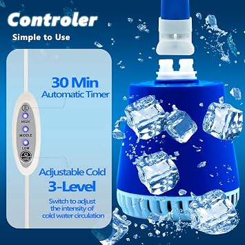 Inmoredo Cold Therapy Machine, Programable Ice Therapy Machine, for Knee Replacement, Post-Surgery Recovery, ACL, Pain Relief, for Sports Injuries, Sprains, Reduce Swelling, Knee Pad