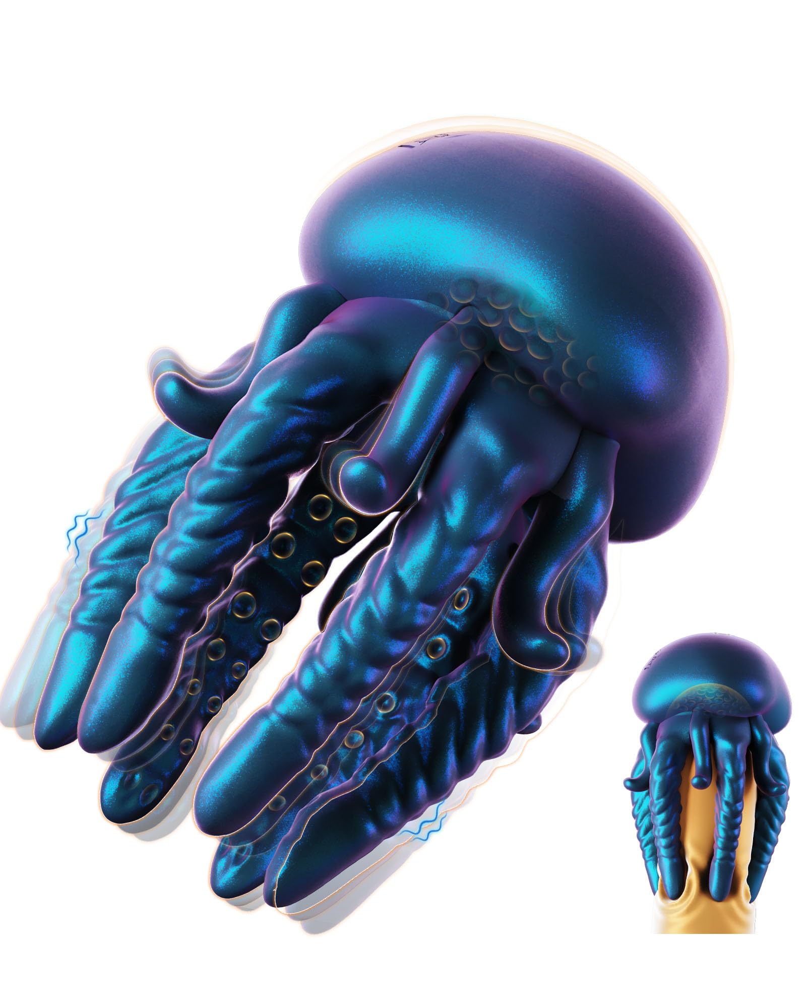 Tagnaff Penis Vibrator Sex Spielzeug für die Männer Eichel Stimulation, Upgraded 360°-Kontakt Tentakel 9 Vibration Masturbator Vibratorensets Masturbieren für Männer, Flexibel Passform Sexspielzeug