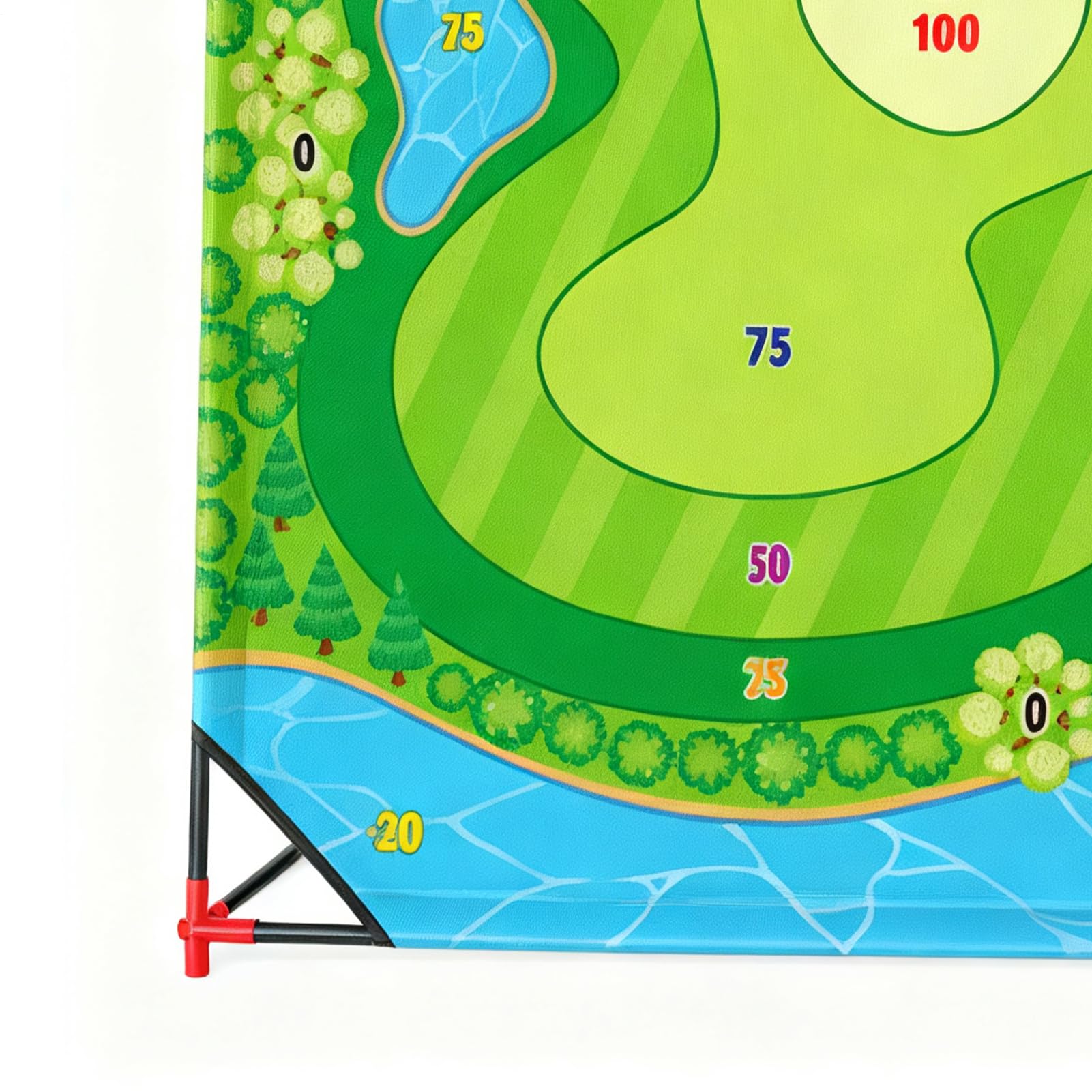 di Golf Tappetino Allenatore Interattivo 137x137 cm | Set 24 Palle Adesive per Golf per Uomini e Adulti Pratica in Giardino Sport a Casa Famiglia e Feste