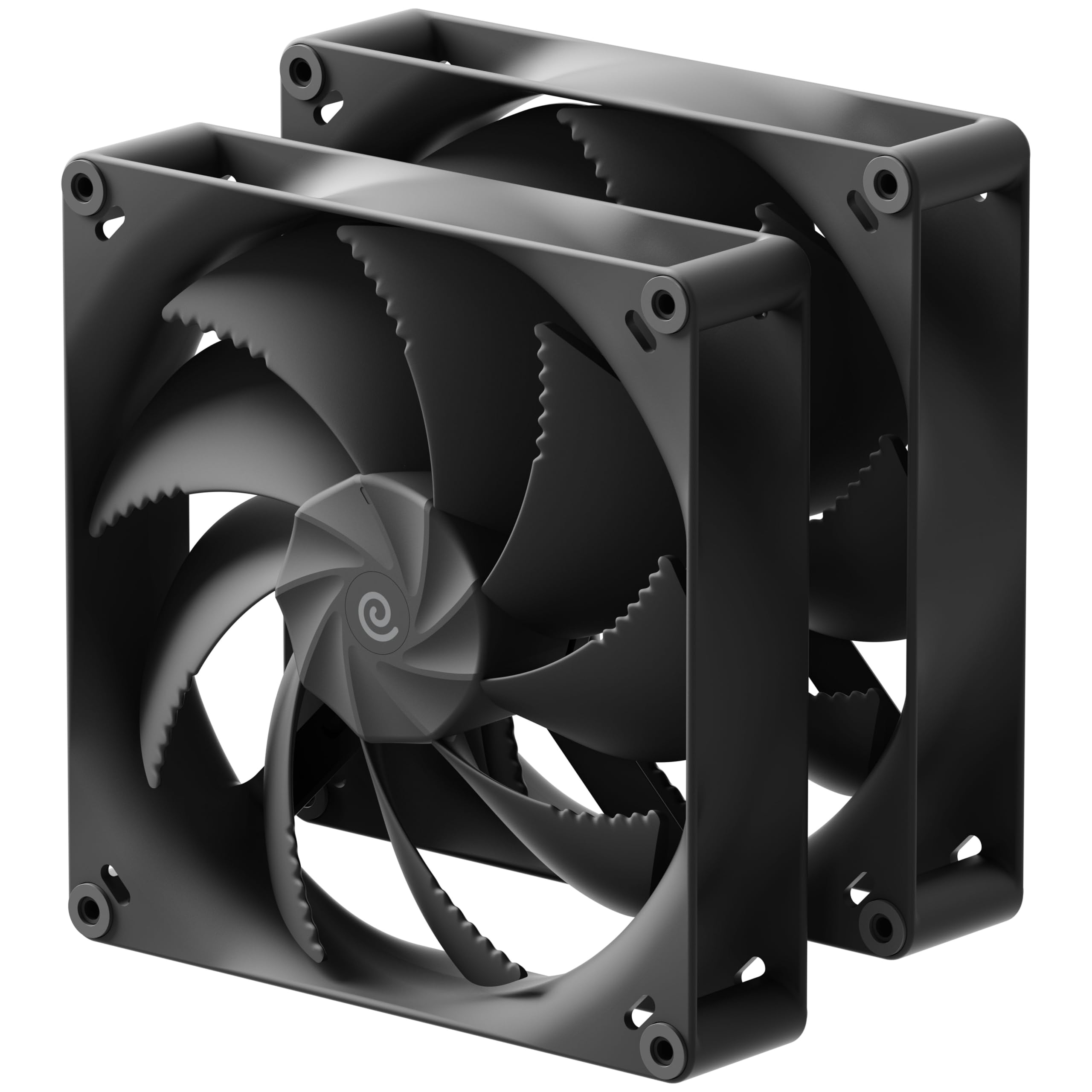 HAVN H18 180 mm Lüfter Schwarz – 2-Pack | Zwei leise & leistungsstarke PC Fans für Gehäuse & Radiator mit Triple-Groove-FDB-Lagern, Loopin-Cable-System & Vibrationsdämpfern