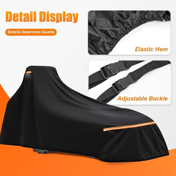 Heavy Duty Tractor Cover with Backhoe Waterproof 600D Oxford | Fits John Deere, Kubota, Mahindra, New Holland, Massey Ferguson Compact Tractors All Weather Protection with Storage Bag