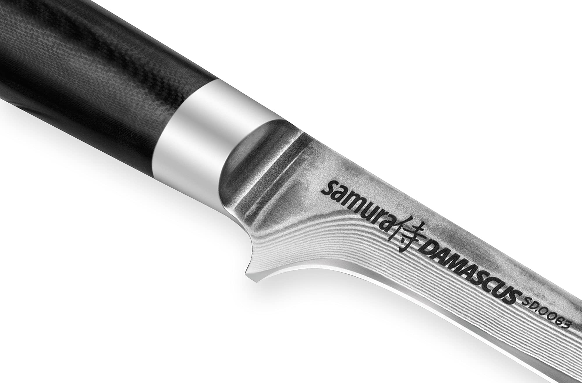 Samura DAMASCUS Ausbeinmesser 6.5"/165 mm. 67 Lagen. Griffmaterial: G-10 + Innovative Verpackung mit schärfendem Papier.