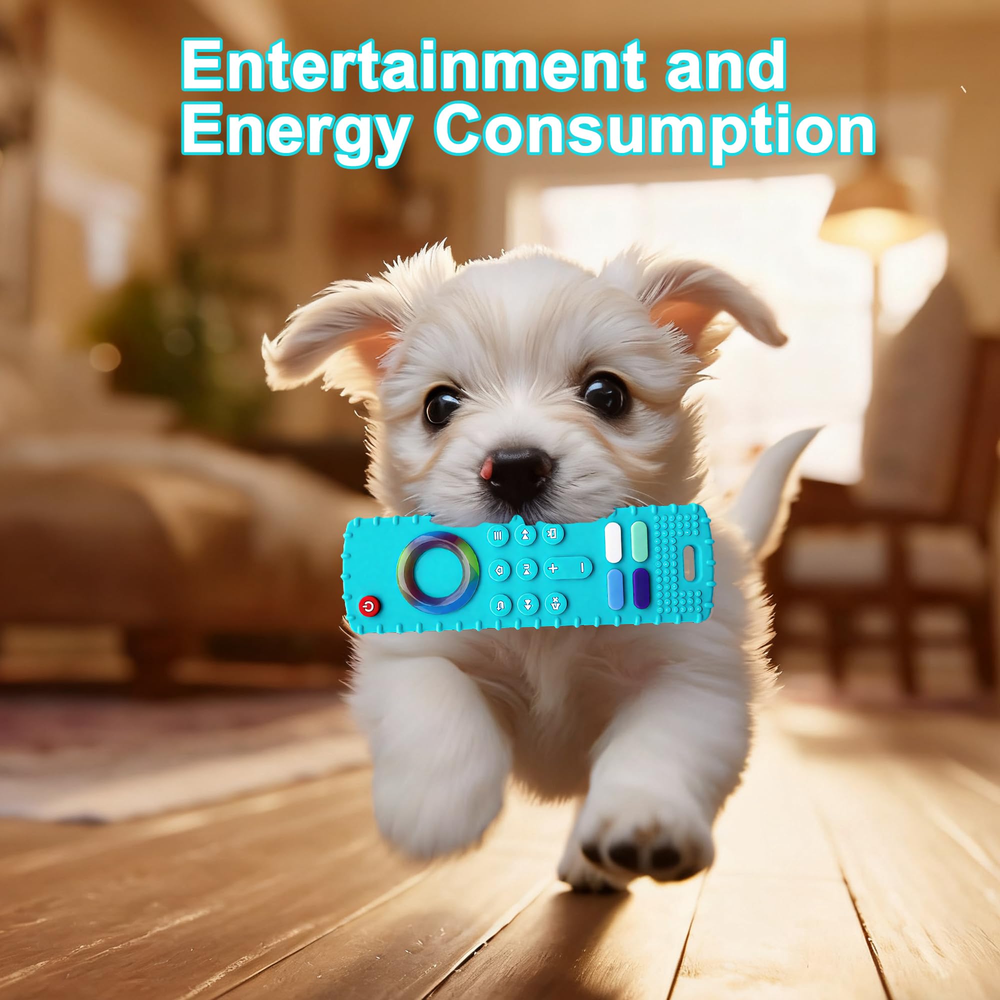 TUYOBG Remote Control Design Silicone Puppy Teething Toy - Image 3