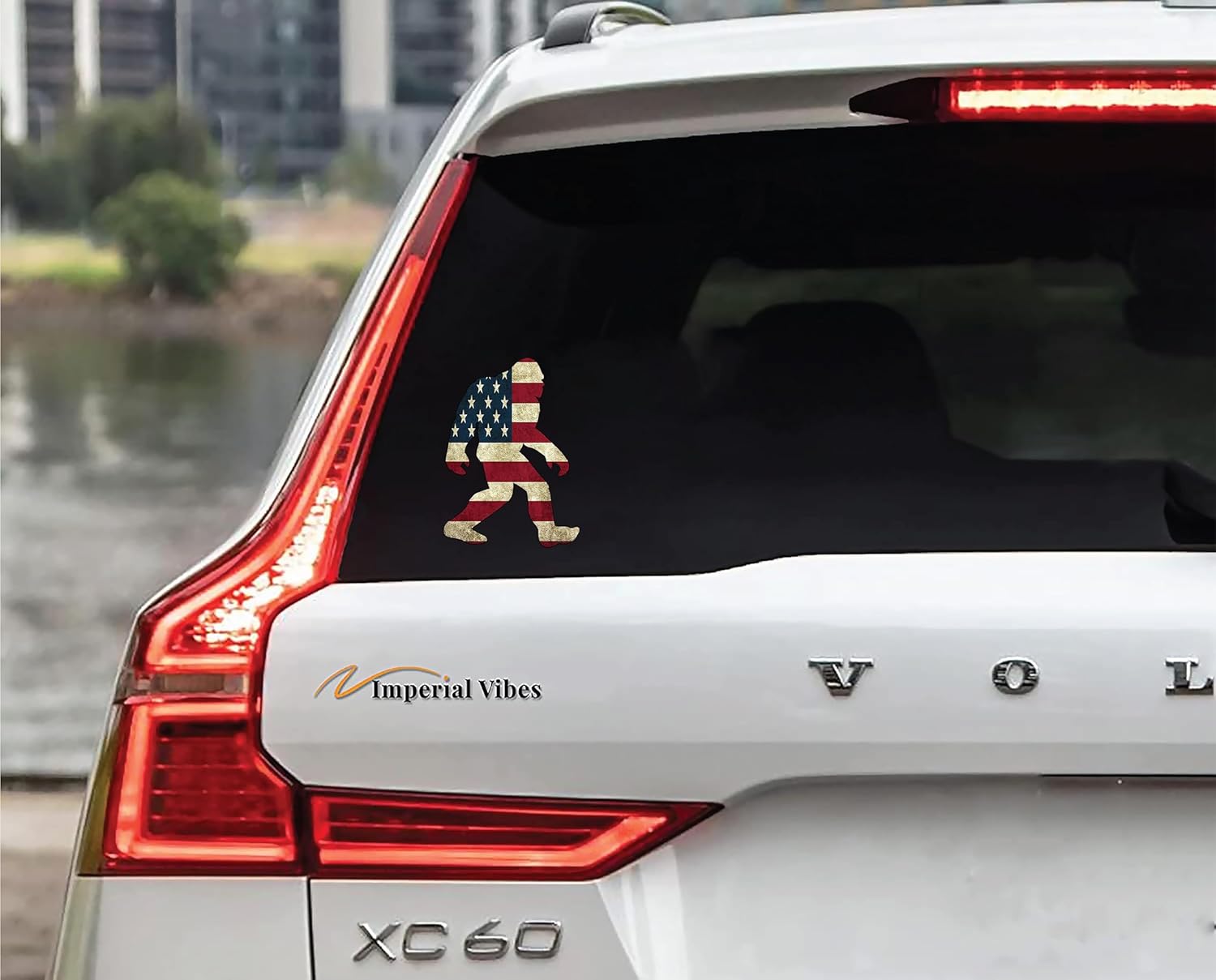 IMPERIAL VIBES - Bigfoot American Flag Sasquatch Rock on Sticker - Vinyl Decal for Notebook – Waterproof Sticker for Waterbottle – Indoor Outdoor Use - Decal for Car, SUV and Motorbike- 2 Pack -Imp 94 - Image 5