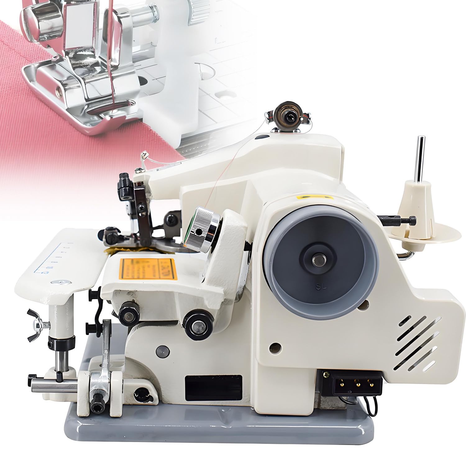 Máquina Dobladillos Puntada Invisible Arreglos Profesionales,Máquina Coser Bordar Puntada Invisible Portátil,Velocidad Máxima 1200 RPM,para Fácil Dobladillo Pantalón