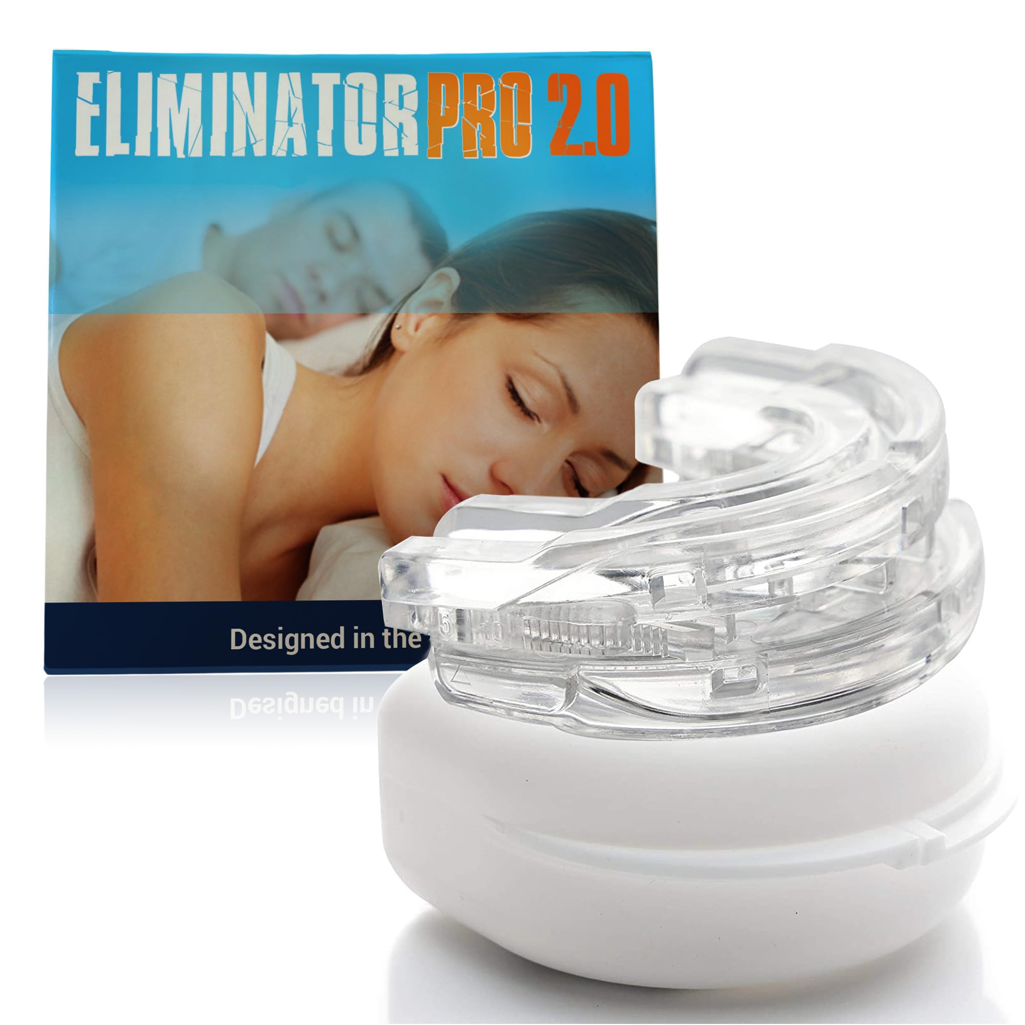 Eliminator Pro 2.0 - Nighttime Dental Mouthguard - Bite Mouth Guard to Protect Against Grinding & Clenching – Boil Moldable & Comfortable