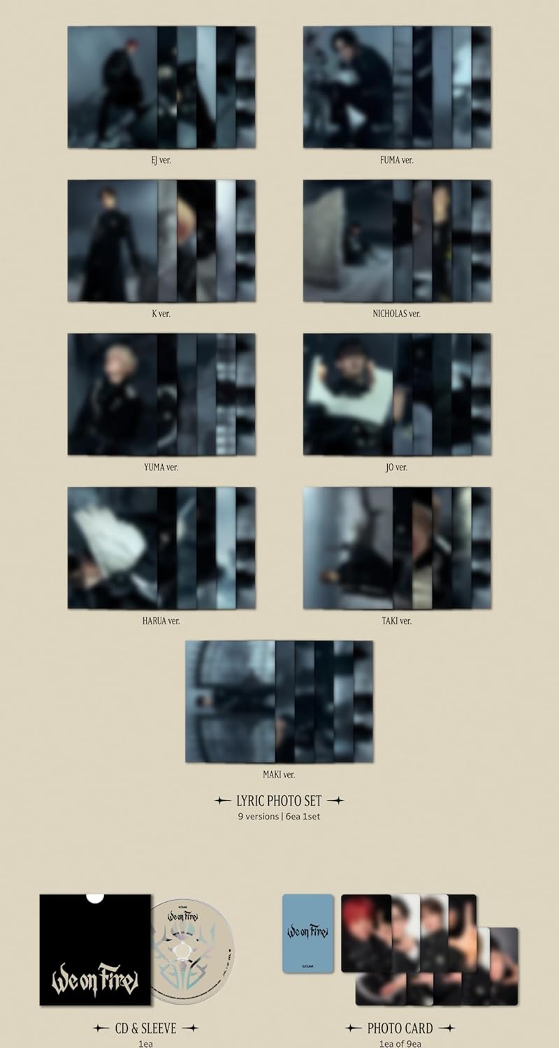 (2 Version Set : Standard+1Solo) &TEAM We on Fire 3rd EP Album with Tracking