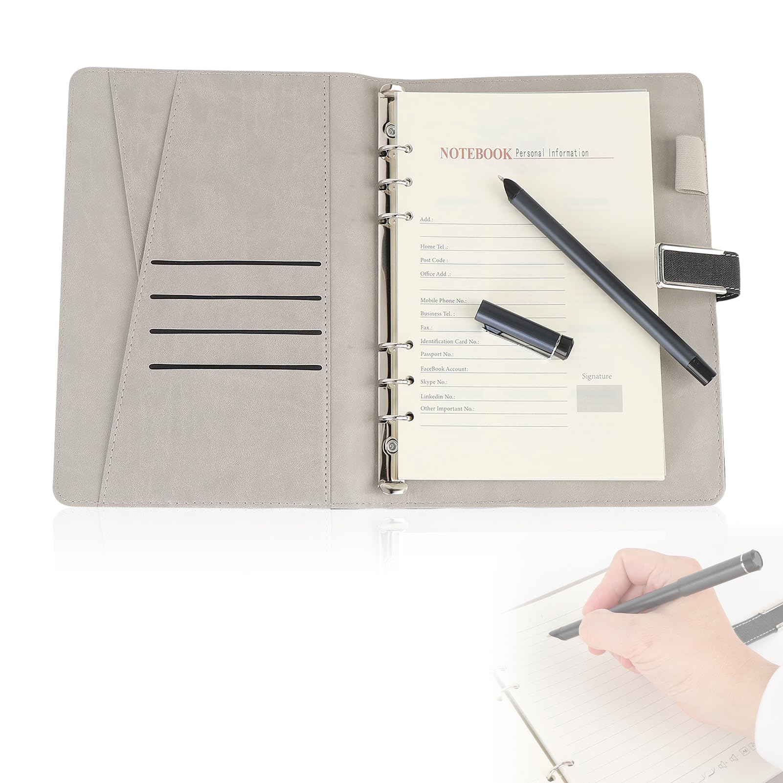Digital Smart Pen and Notebook, Bt 5.0 Note Taking Tablet with Smart Pen and Ocr Text Recognition for Phones Tablets Digital Pen for Adults Learning Work Drawing (Black)-image-4