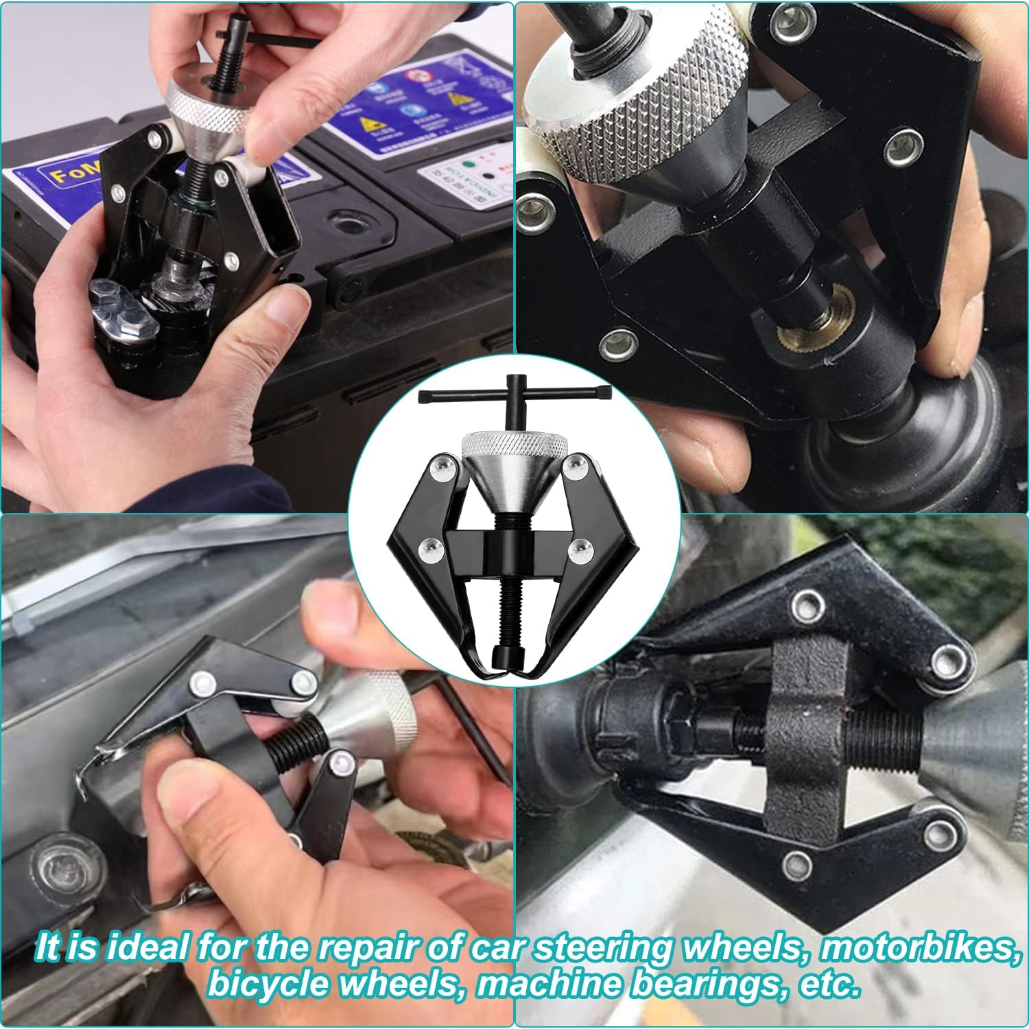 JidRMC 3 Pièces Extracteur Essuie-Glace - Outil Professionnel En Acier Carbone Pour Retirer Bras D'Essuie-Glace Voiture