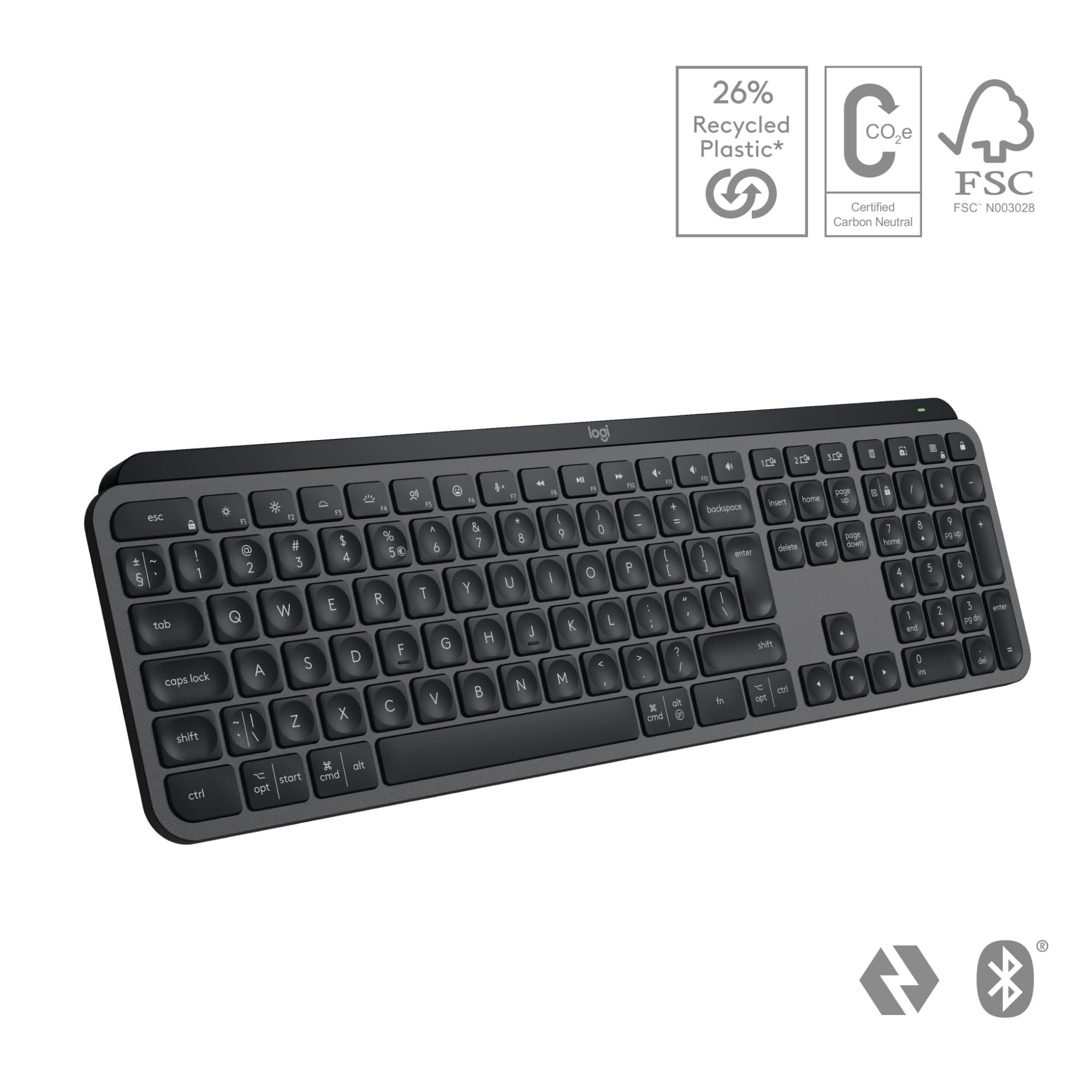 Logitech MX Keys S Teclado inalámbrico - US INT'L QWERTY