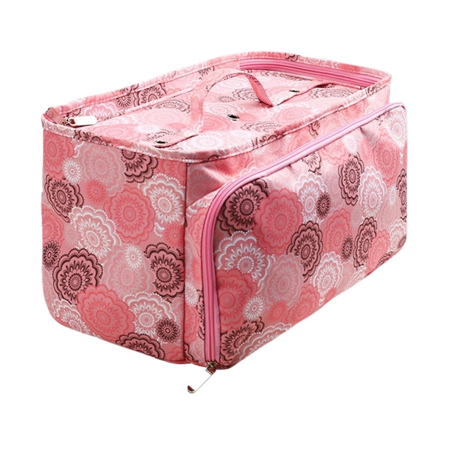 Bolsa de almacenamiento for lanas de tela Oxford, bolsa de ganchillo for tejer, bolsa de hilo, ganchos de ganchillo, agujas de coser, bolsa de mano for hilo de bricolaje(Pink)