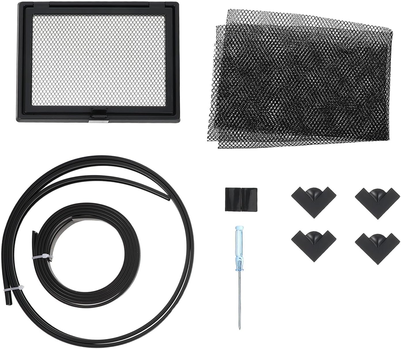 1 Set Magnetic Aquarium Anti-Jumping Net Cover with Feeding Window - 19.7x15.8inch Anti-Jumping Mesh Lid for Fish Tank - Aquarium Lid Mesh Top Hood