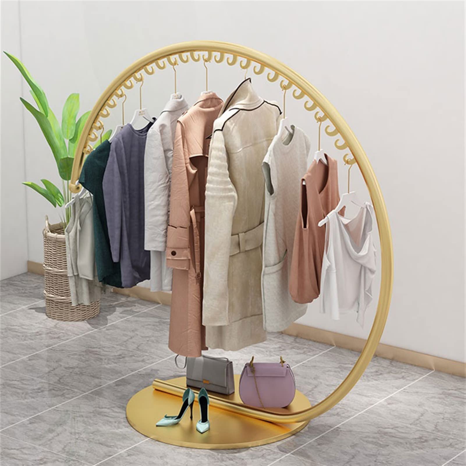TOMYEUS Bastidor de Abrigo Patrillo de Abrigo Modern Creative Heavy Hanger Sala de Estar Barabala de Hierro Ratio de Hierro Tenedor de la suspensión del Sombrero del árbol (Size : B)